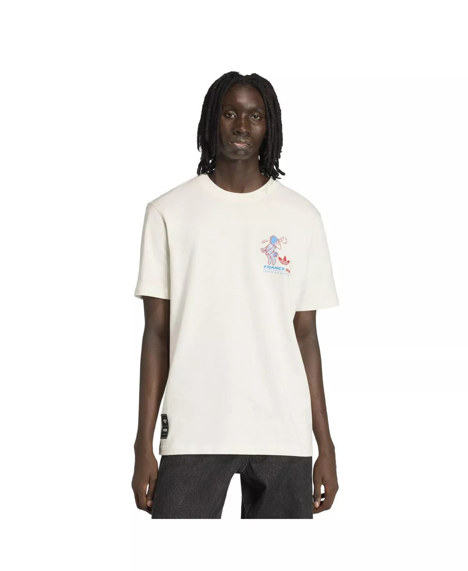 Men's White 1998 FIFA World Cup Footix Mascot T-Shirt - White - 2XL