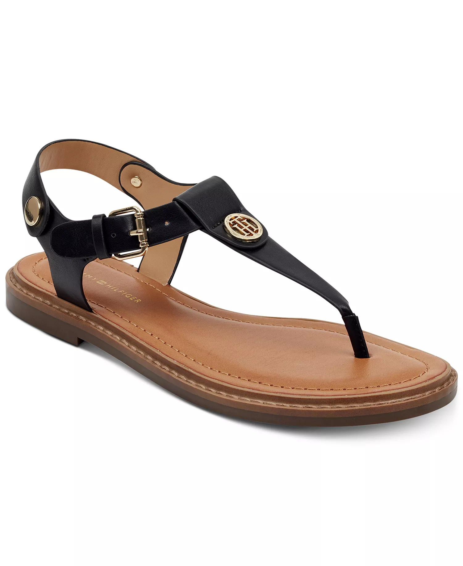 Women's Bennia Flat Thong Sandals - Black - 10M