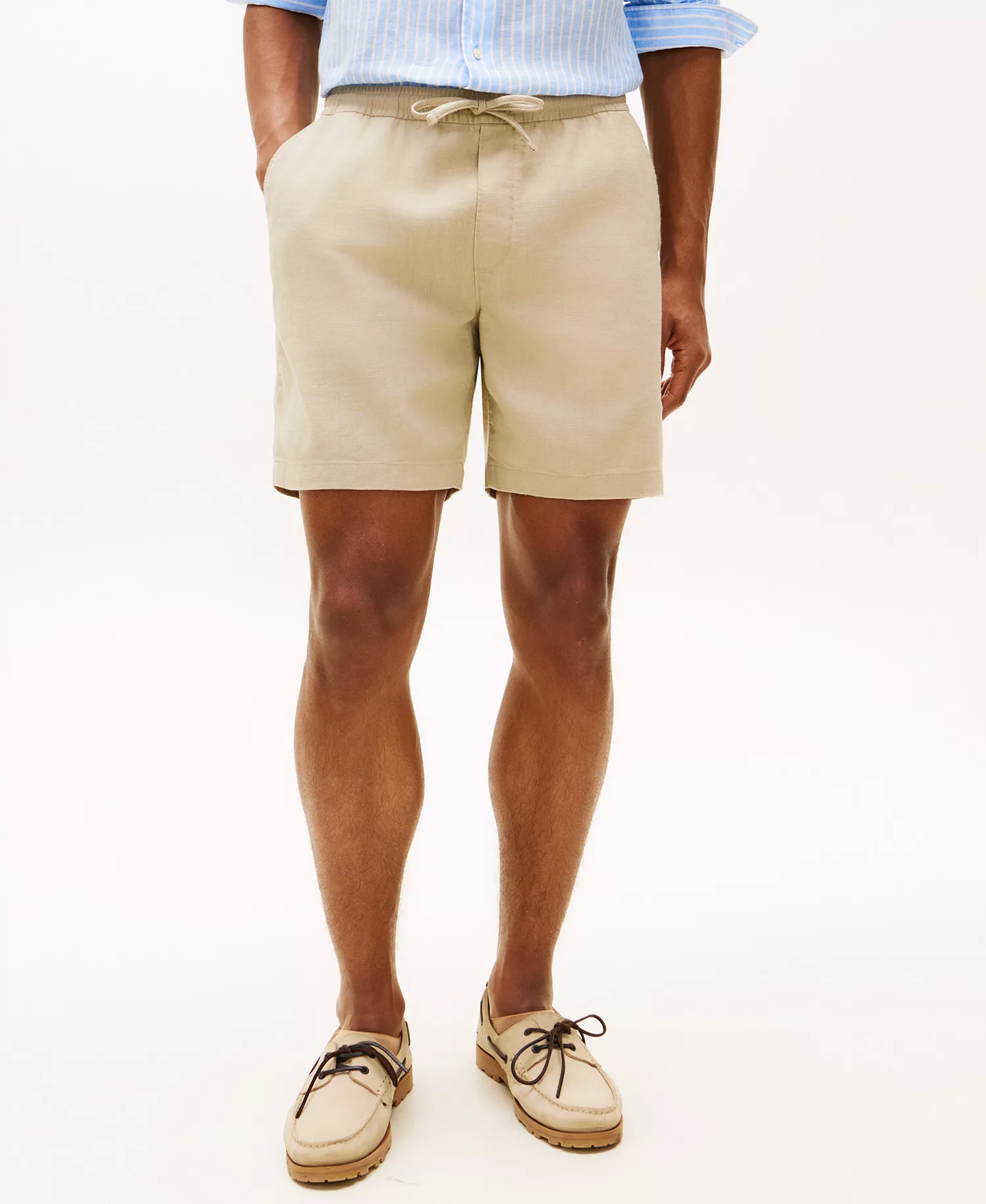 Men's Dover 8" Linen-Blend Shorts - Batique Khaki - 29