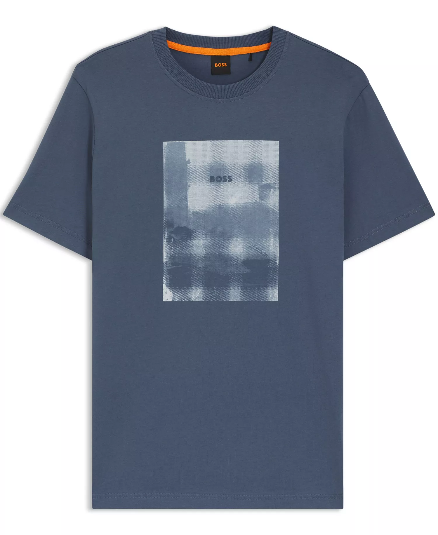 Men's Printed Artwork Cotton-Jersey T-Shirt - Open Blue - L