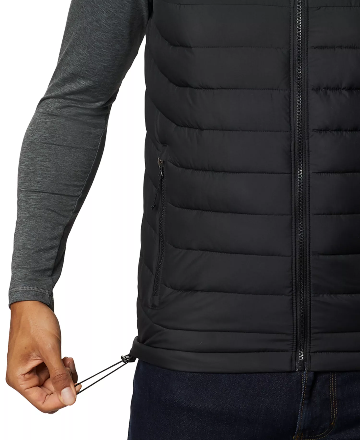 Men's Powder Lite II Puffer Vest - Black - L