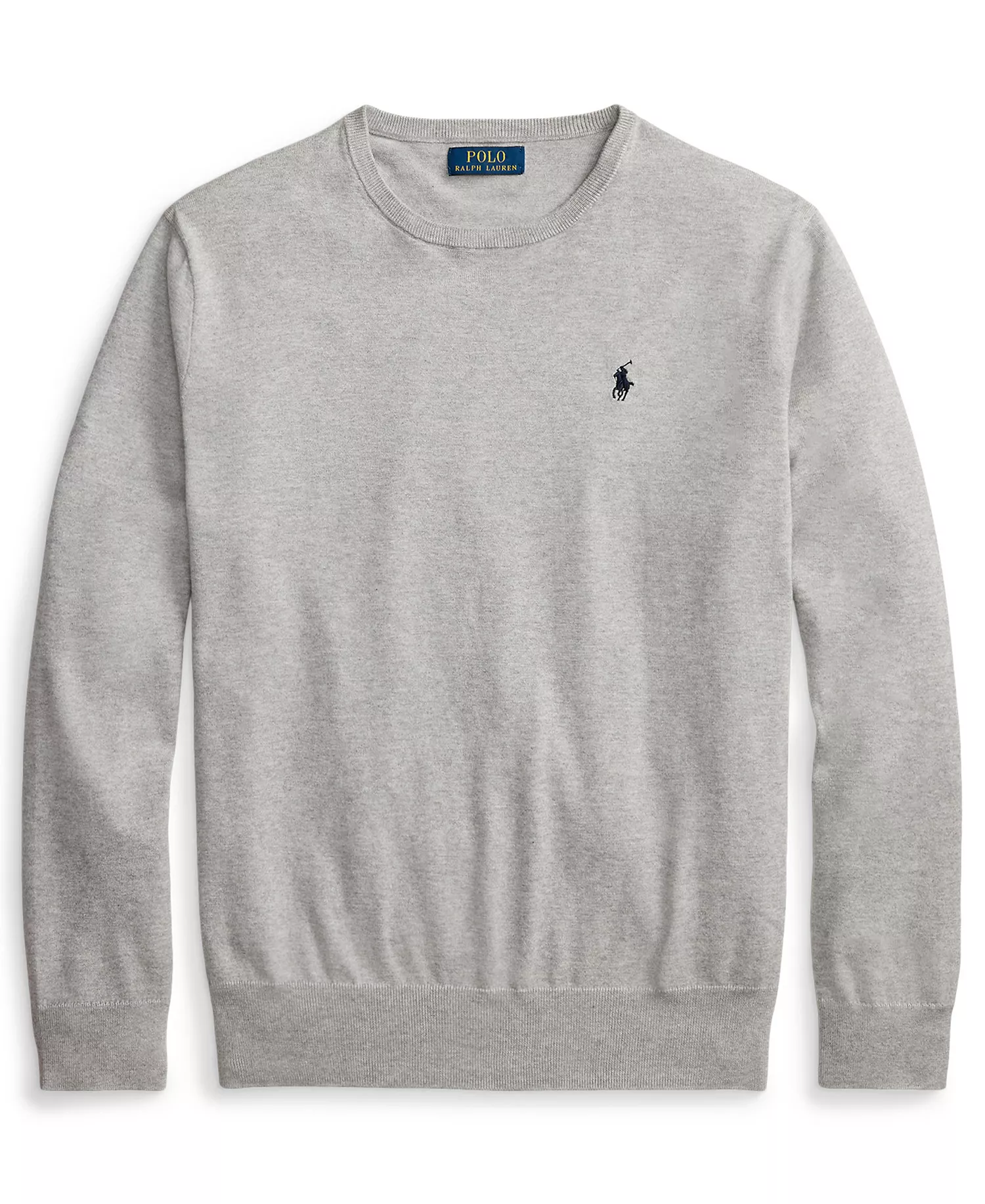 Men's Pima Regular-Fit Crewneck Sweater - Andover Heather - 2XL