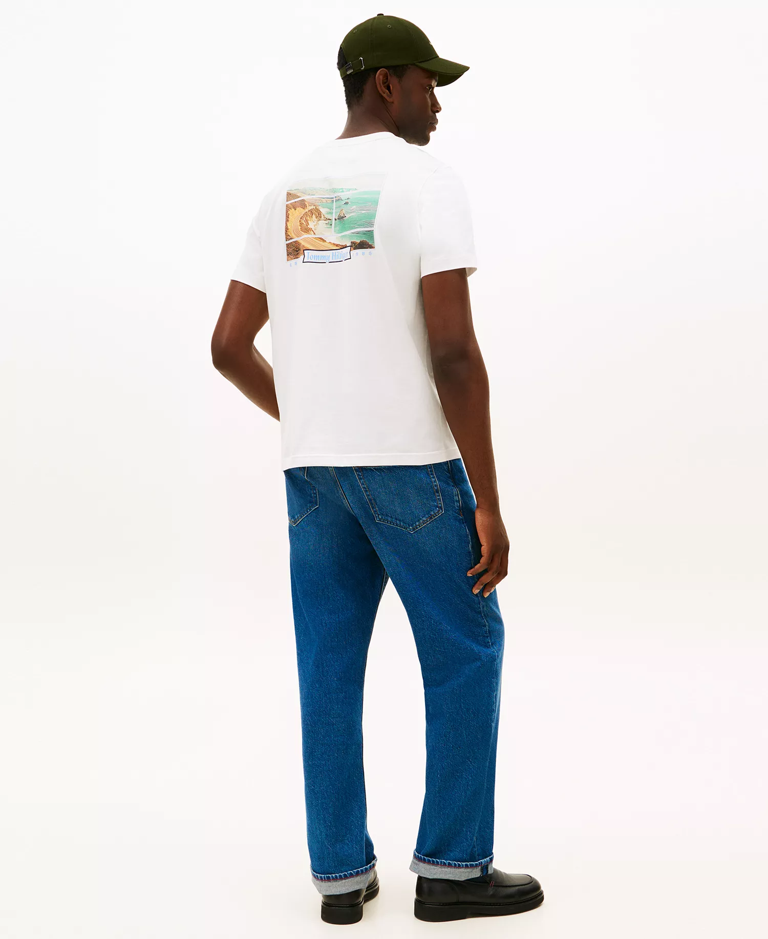 Men's Coast Photo Print T-Shirt - White - L