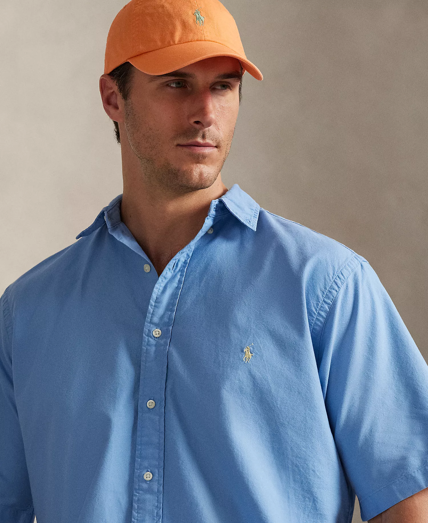 Men's Big & Tall Garment-Dyed Oxford Shirt - Bristol Blue - 2LT