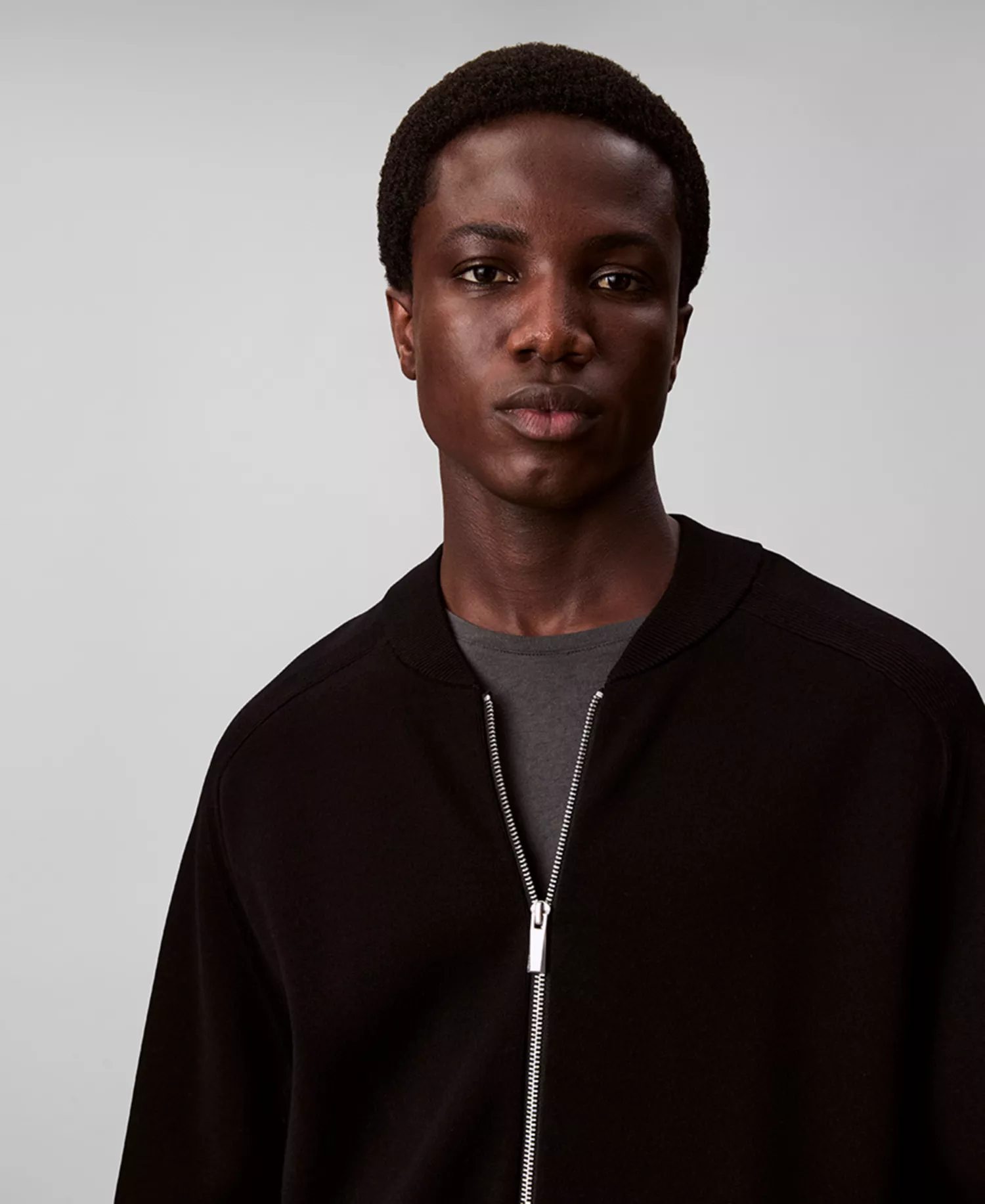 Men's Tech Knit Bomber Jacket - Black - 2XL