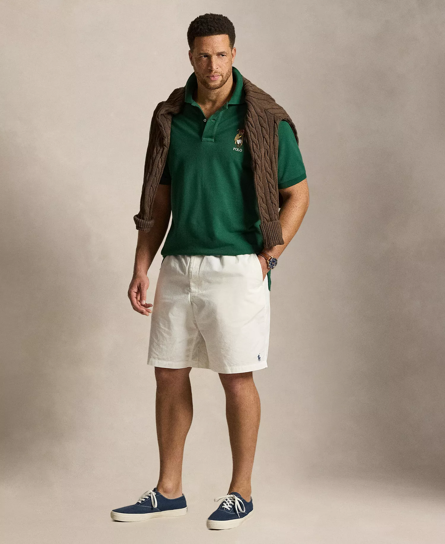 Men's Big & Tall Polo Bear Mesh Polo Shirt - New Forest - Society Bear - 2LT