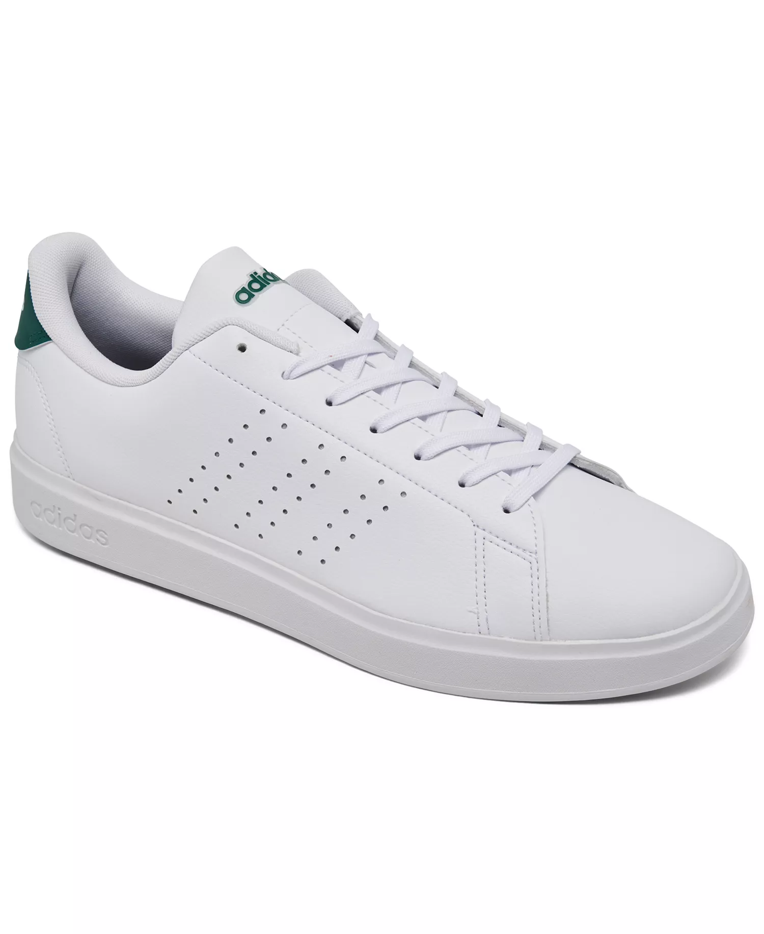 Men's Advantage 2.0 Casual Tennis Sneakers from Finish Line - White/Green - 13