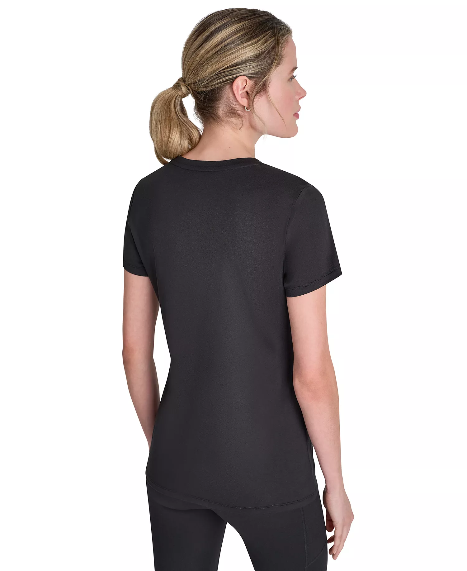 Women's Foil Logo T-Shirt - Black/silver - L