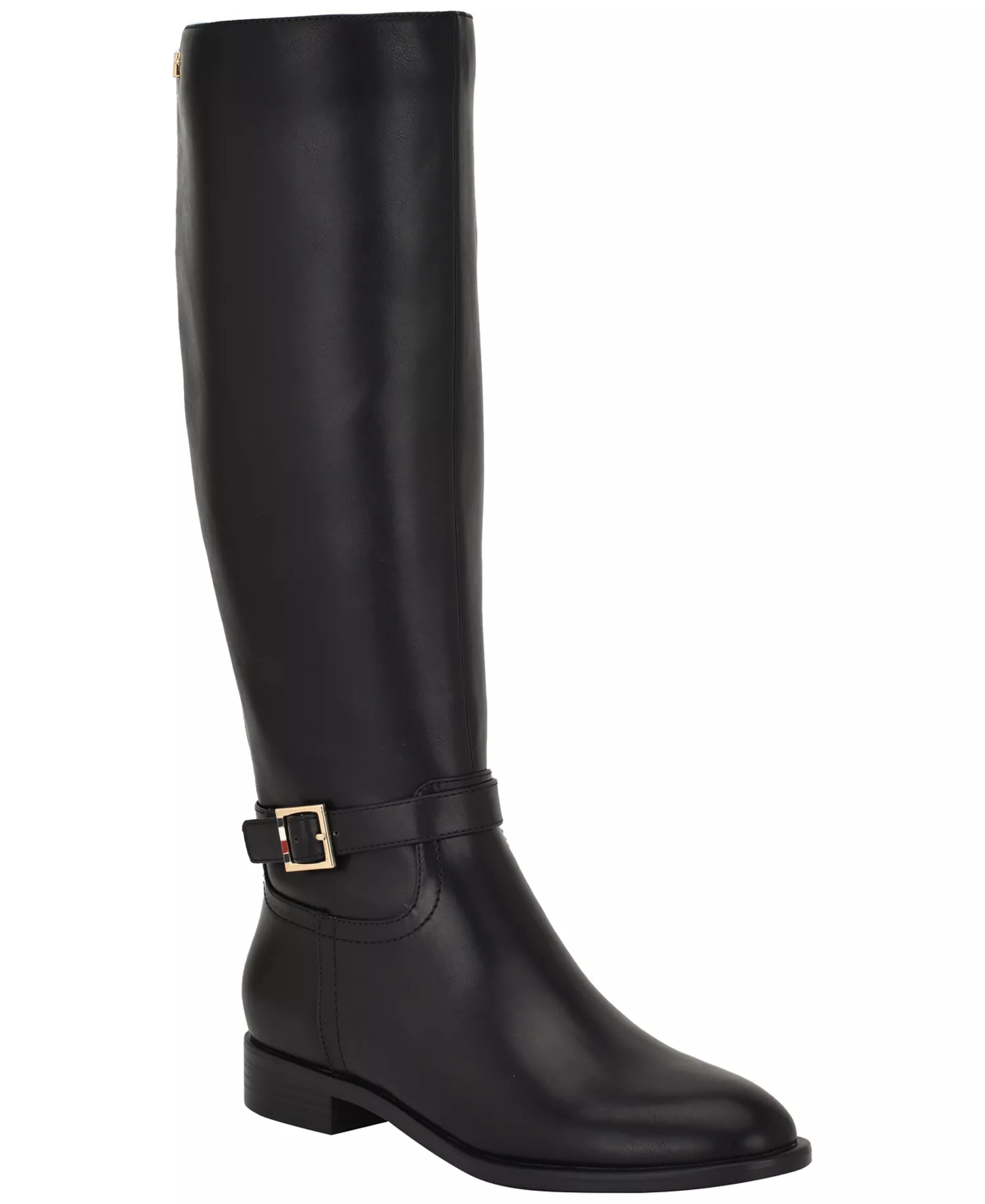 Women's Mireya Tall Buckle Riding Boot, Regular & Wide Calf - Black - 10M - Regular Calf