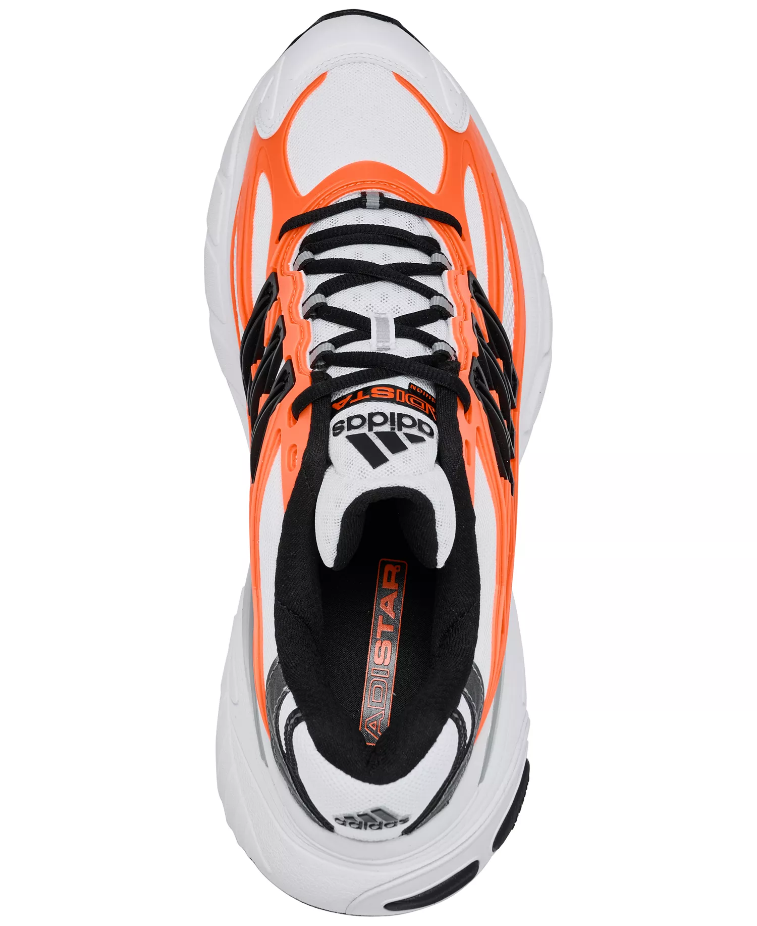 Men's Adistar XLG 2.0 Casual Sneakers from Finish Line - White, Black, Orange - 10