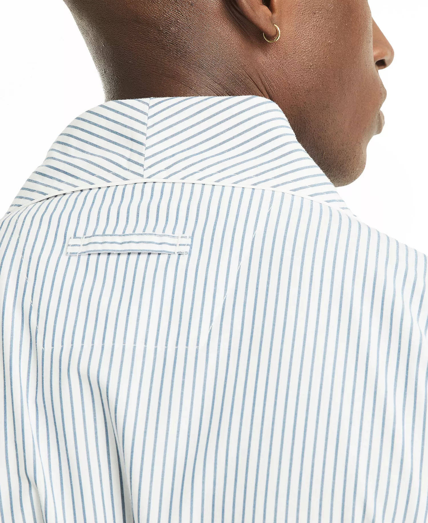 Men's Crafted Striped Robe - Ensign Blue - L/XL