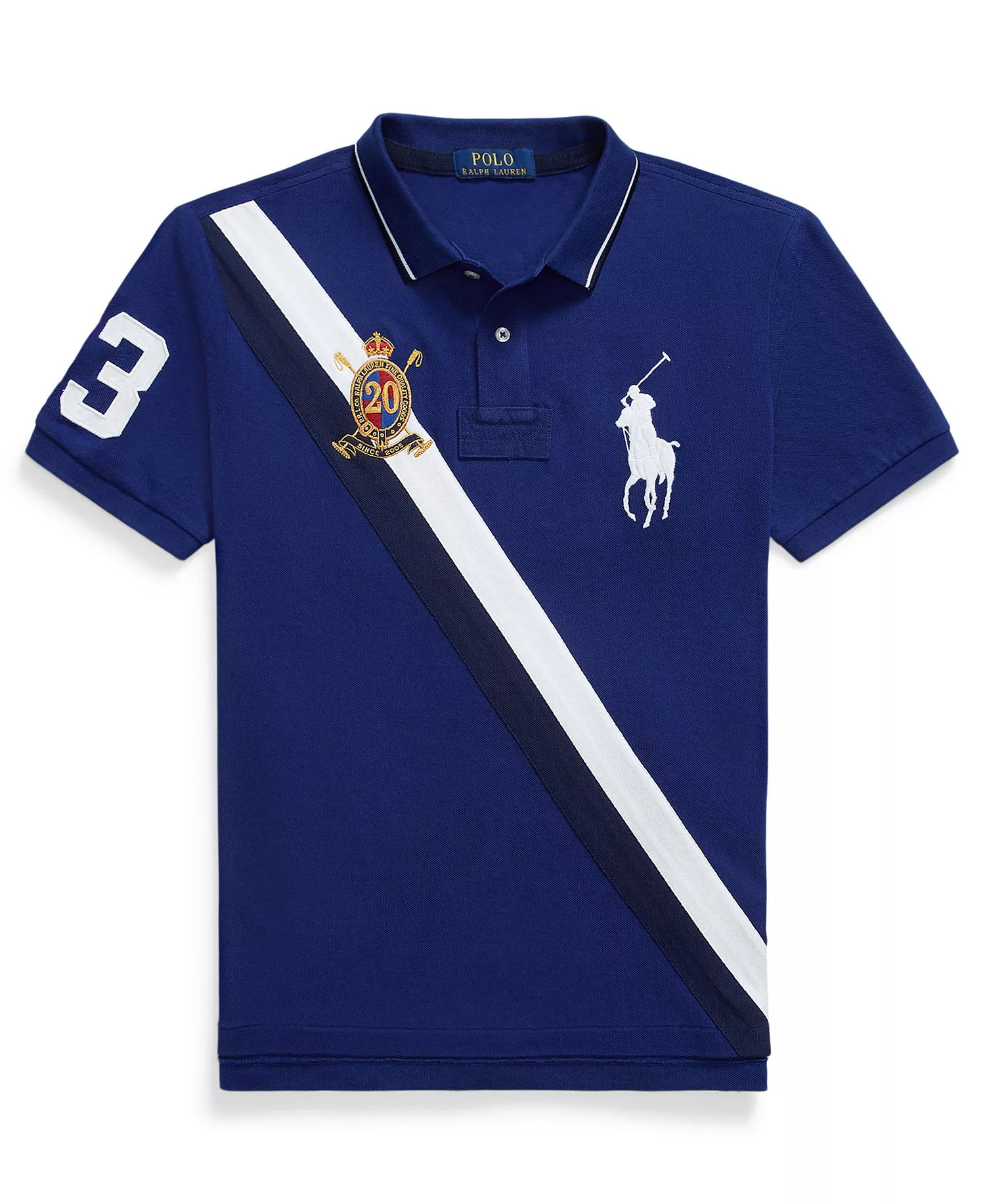 Men's Custom Slim-Fit 20th Anniversary Polo Shirt - Fall Royal - L
