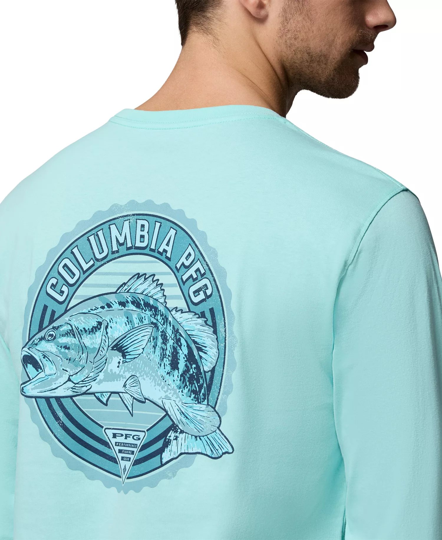 Men's PFG Trawling Graphic Long-Sleeve T-Shirt - Gulf Stream - L