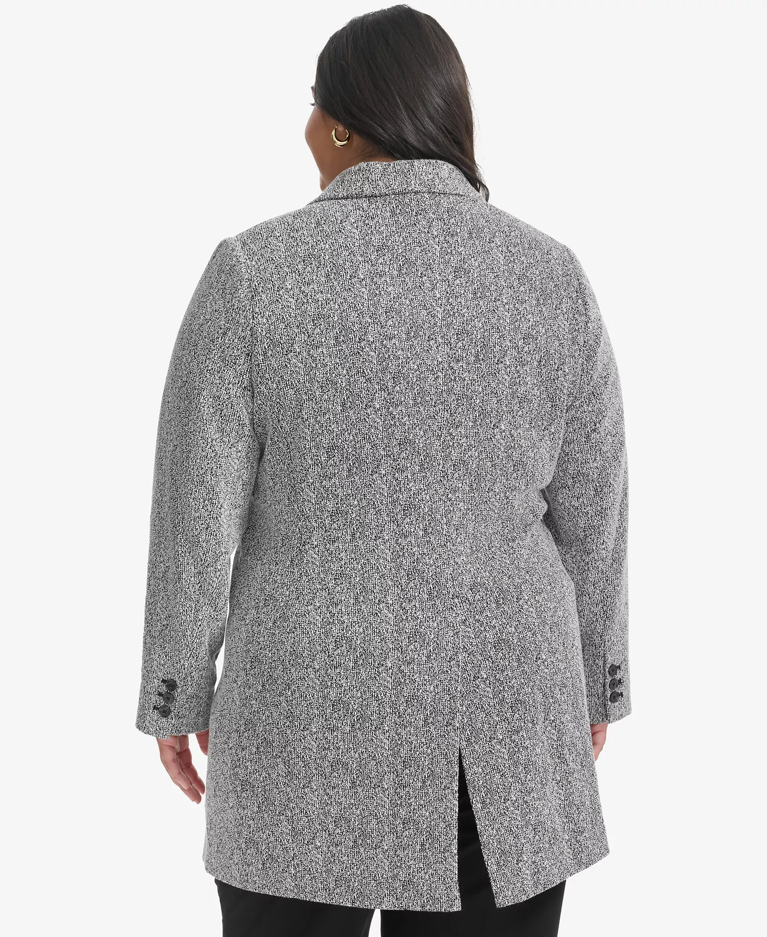 Plus Size Double D Topper Blazer - Black/White - 14W