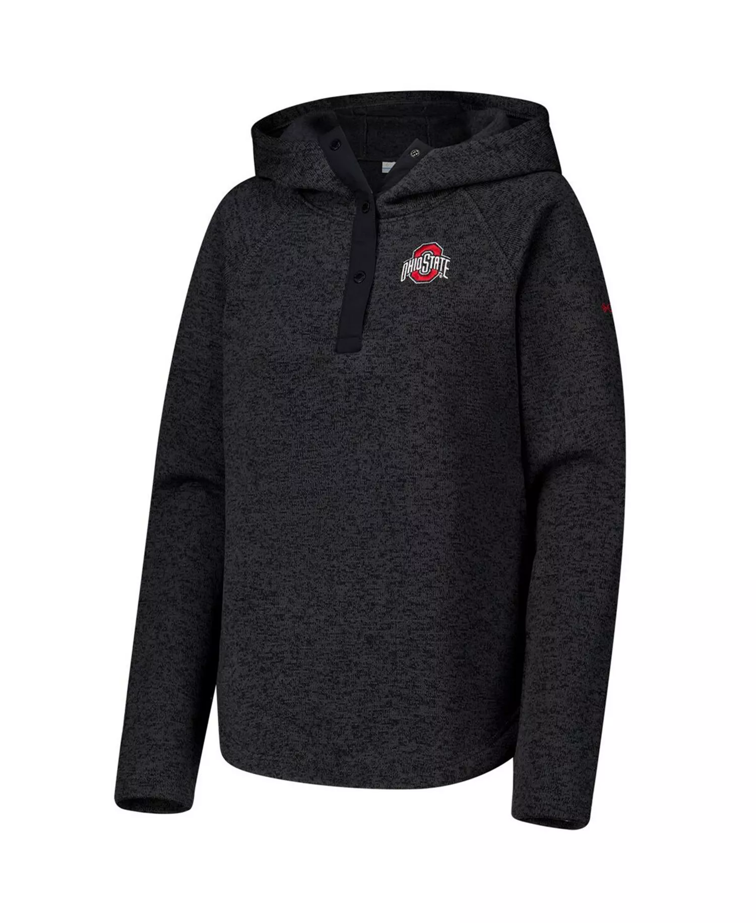 Women's Black Ohio State Buckeyes Sweater Weather Raglan Pullover Hoodie - Black - M