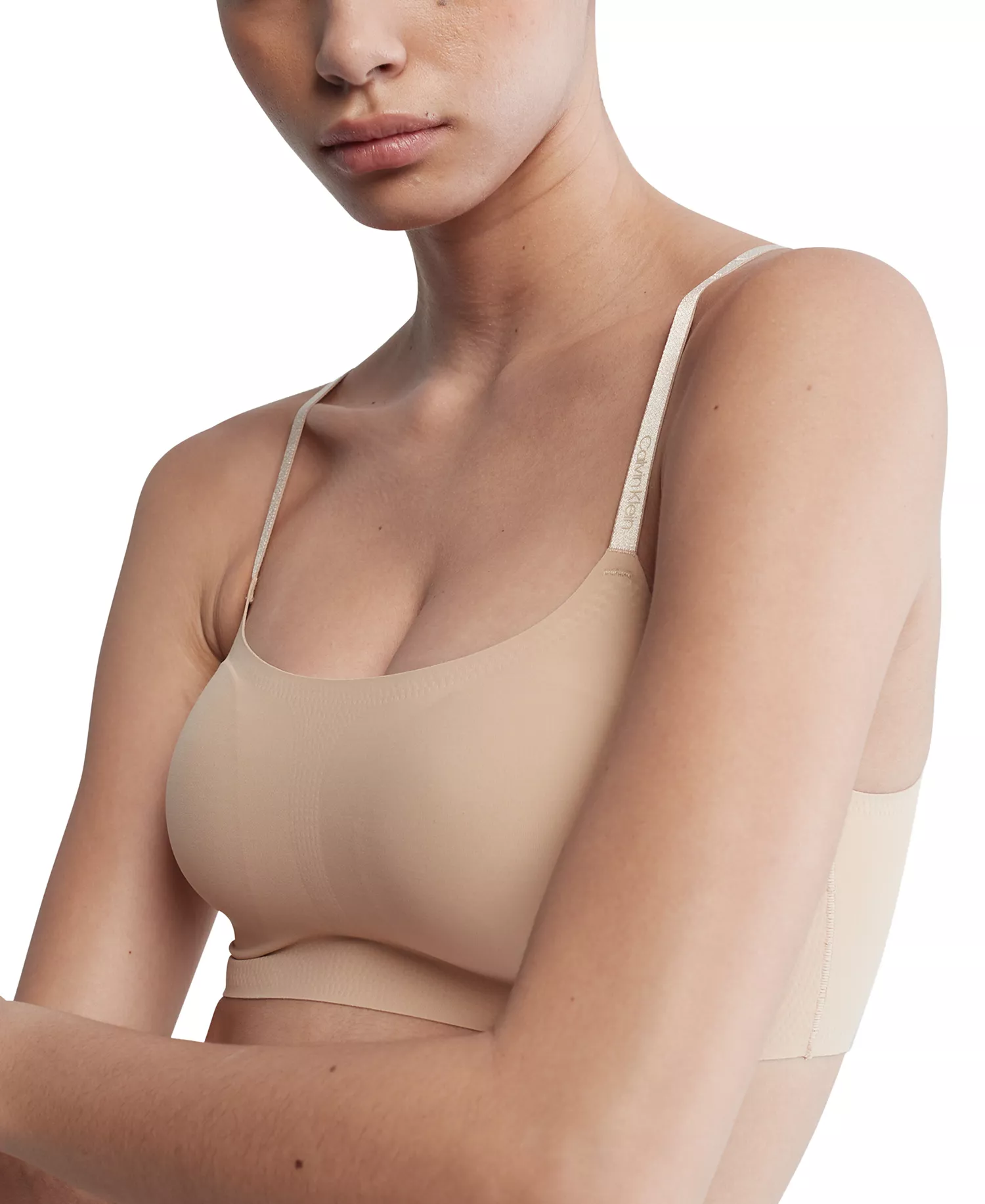 Women's Invisibles Comfort Lightly Lined Retro Bralette QF4783 - Bare (Nude 5) - L