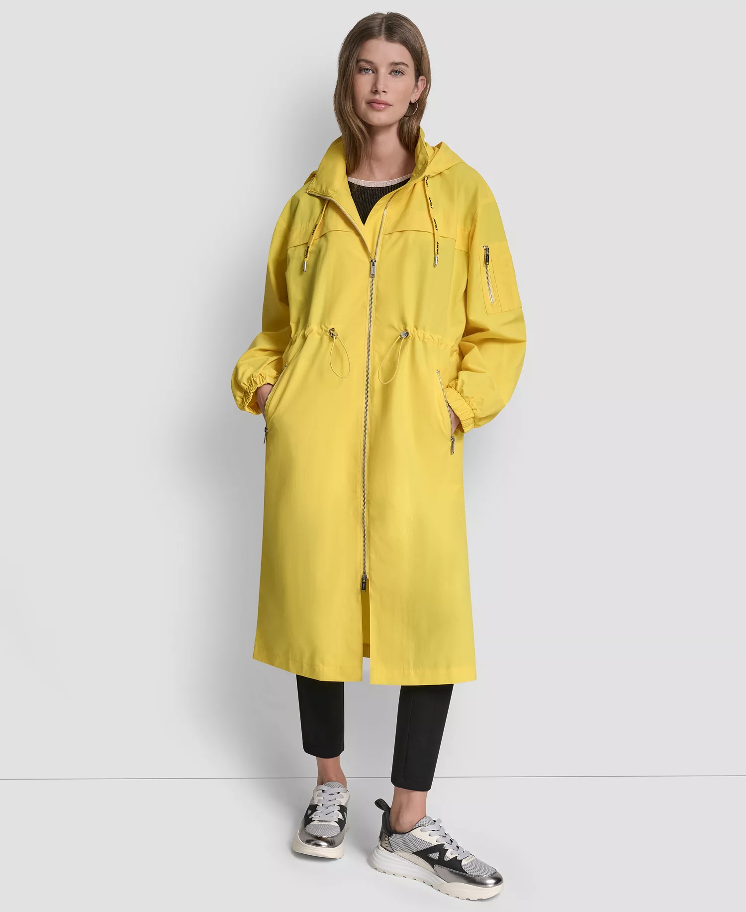 Women's 1989 Logo Hooded Walker Anorak Jacket - Taxi Cab Yellow - L