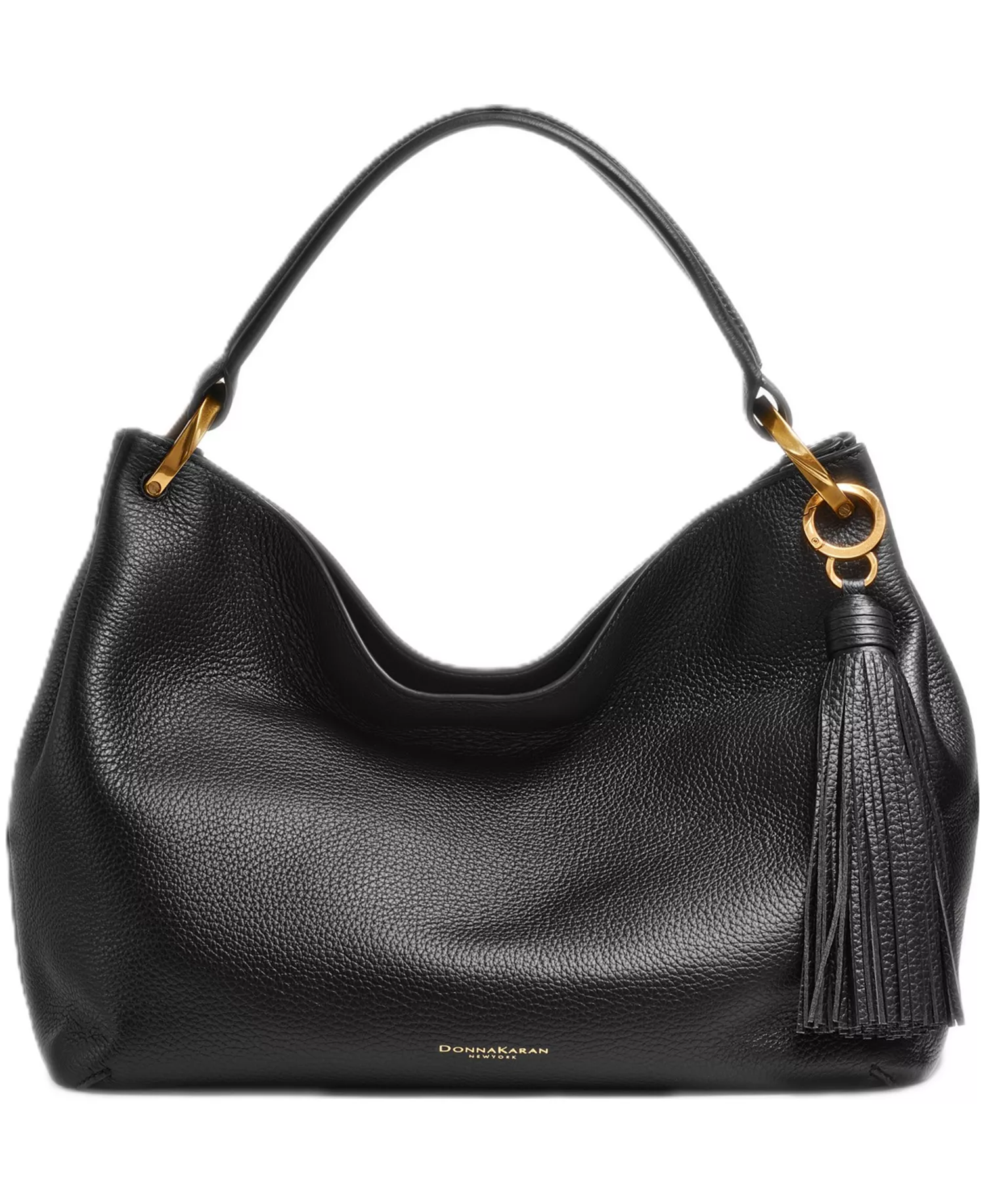 Glenwood Leather Shoulder with Tassel Detail - Blk/gold - ONE SIZE