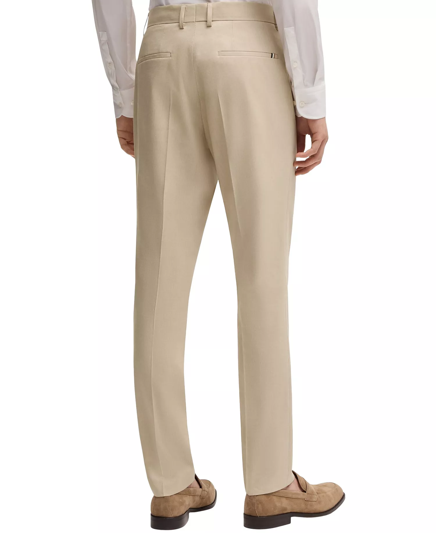 Men's Stretch Chiffon Formal Trouser Pants - Open Beige - 30R