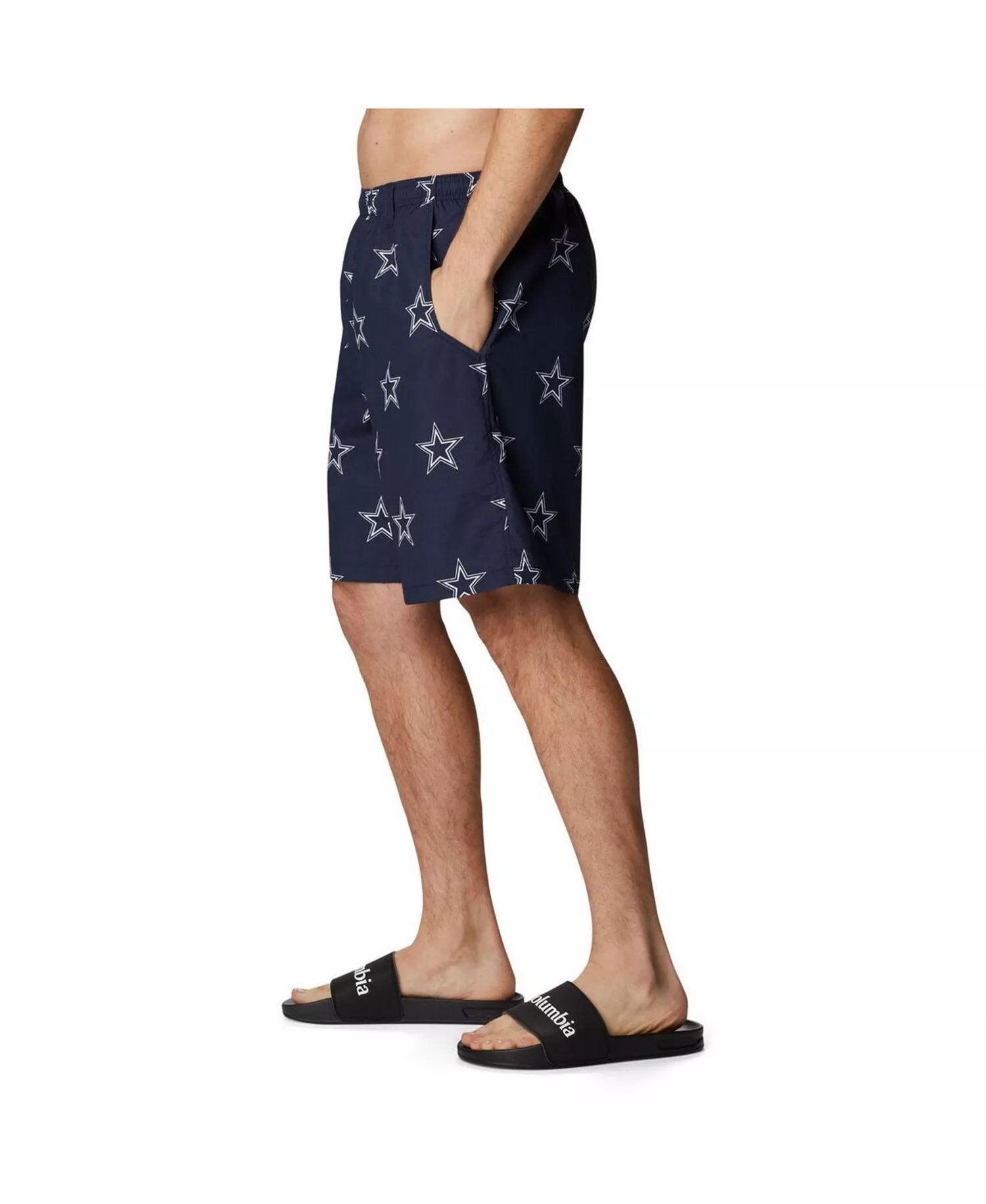Men's Navy Dallas Cowboys Backcast III Printed Shorts - Navy - 2XL