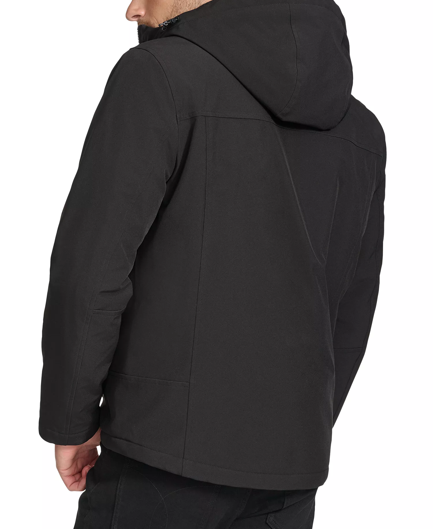 Men's Sherpa Lined Infinite Stretch Soft Shell Jacket  - Black - 2XL