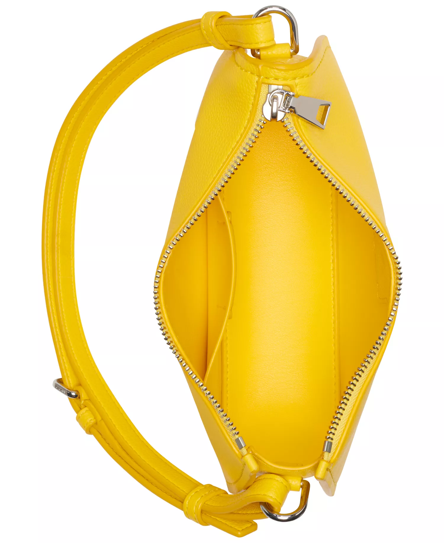 Nessa Zipper Small Slim Shoulder Bag - Bright Yellow - No Size