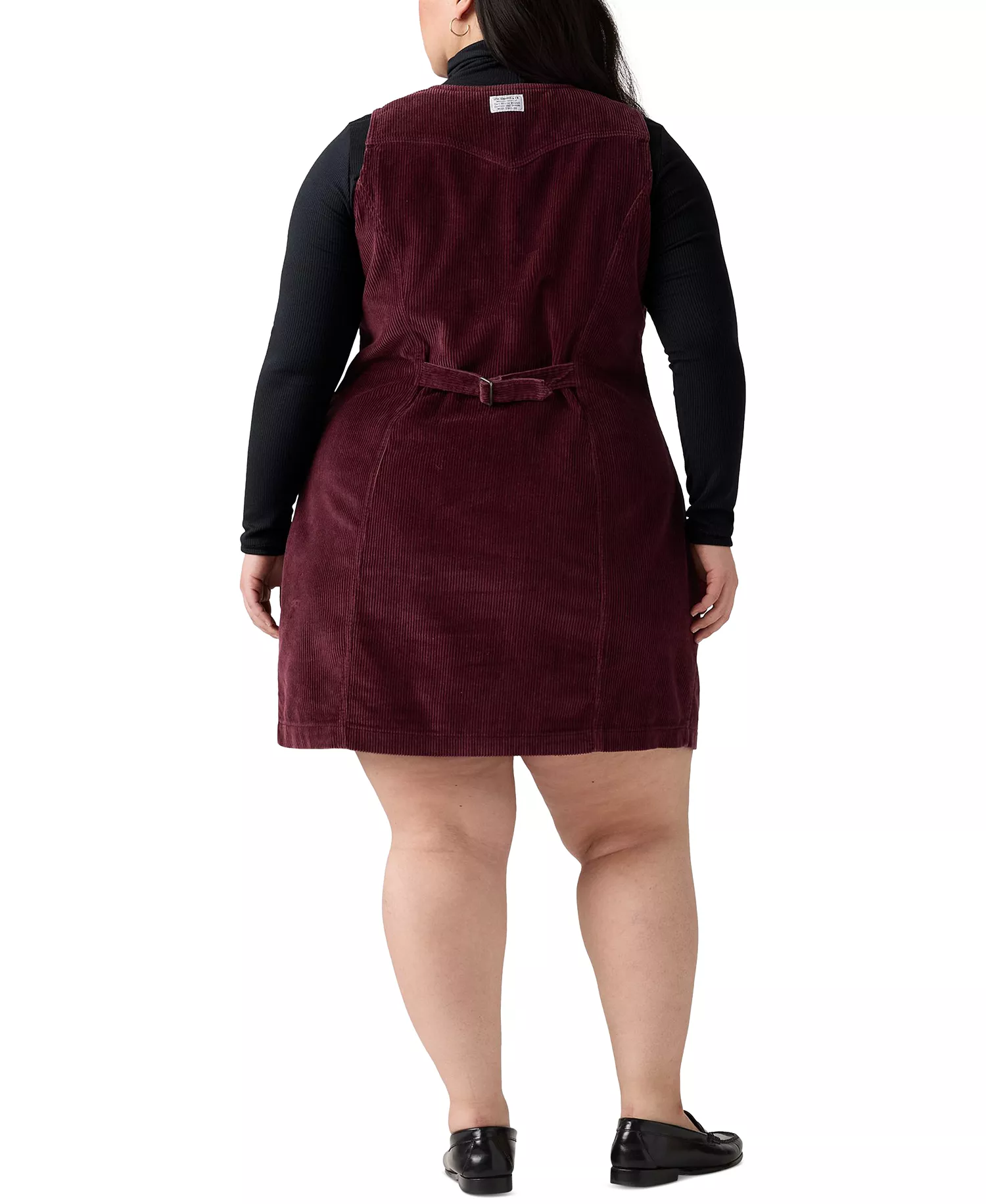 Plus Size Vianna Cotton Corduroy Dress - Red - 1X