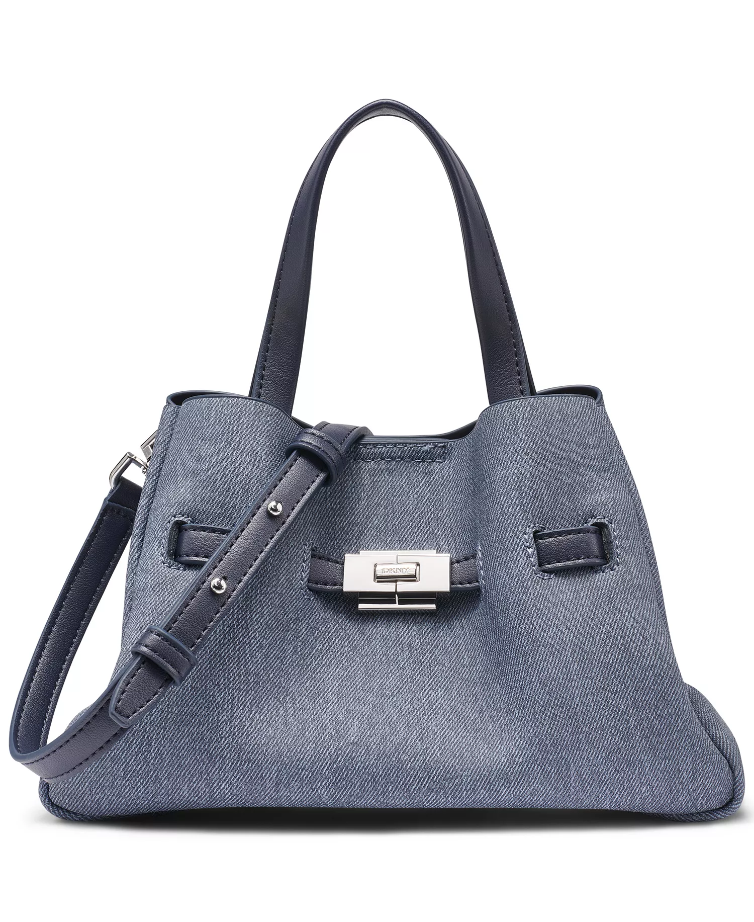 Bryar Snap Closure Small Satchel Bag - Denim - No Size
