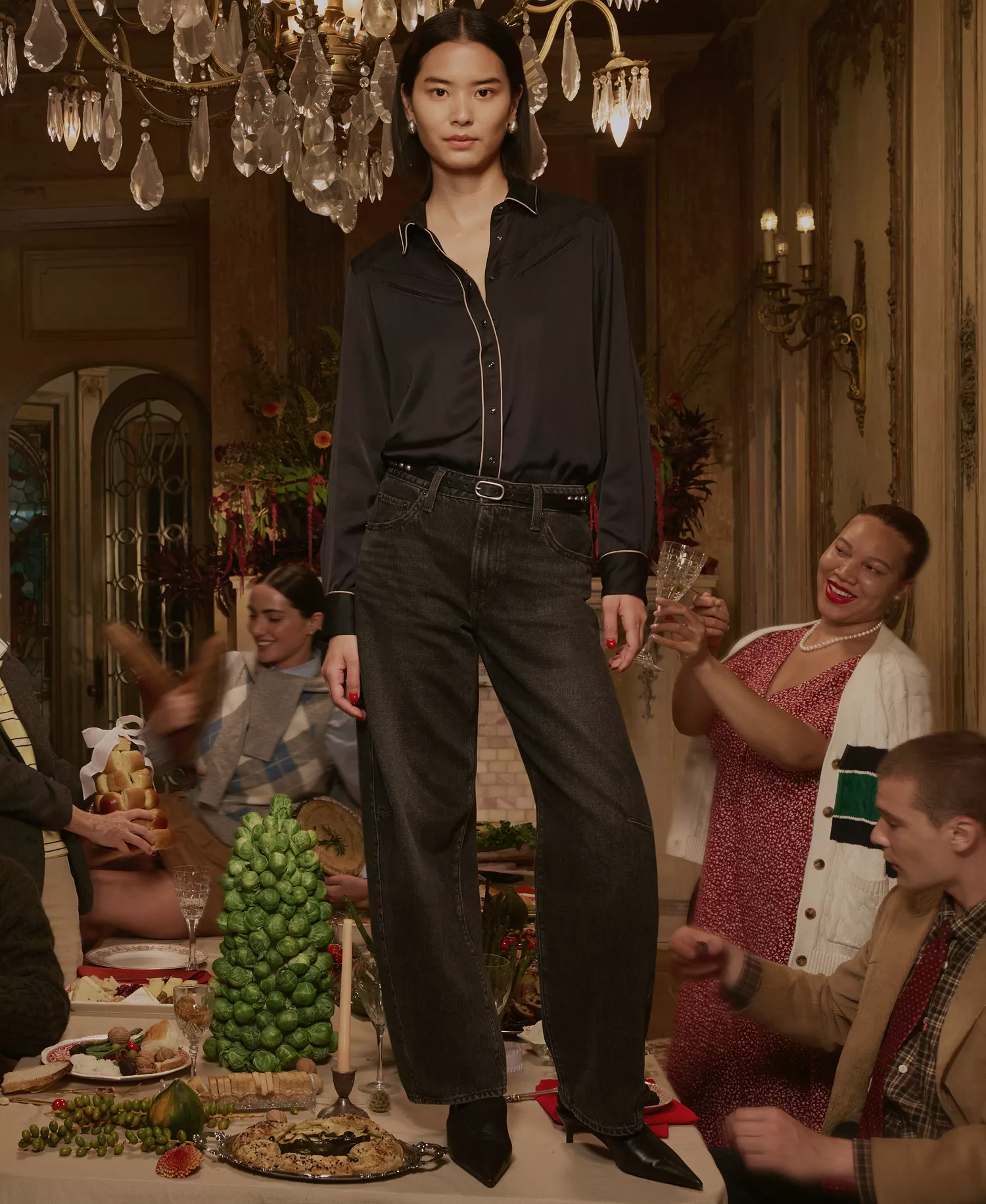 Premium Women's Bradie Archival Long Sleeve Shirt - Black - L