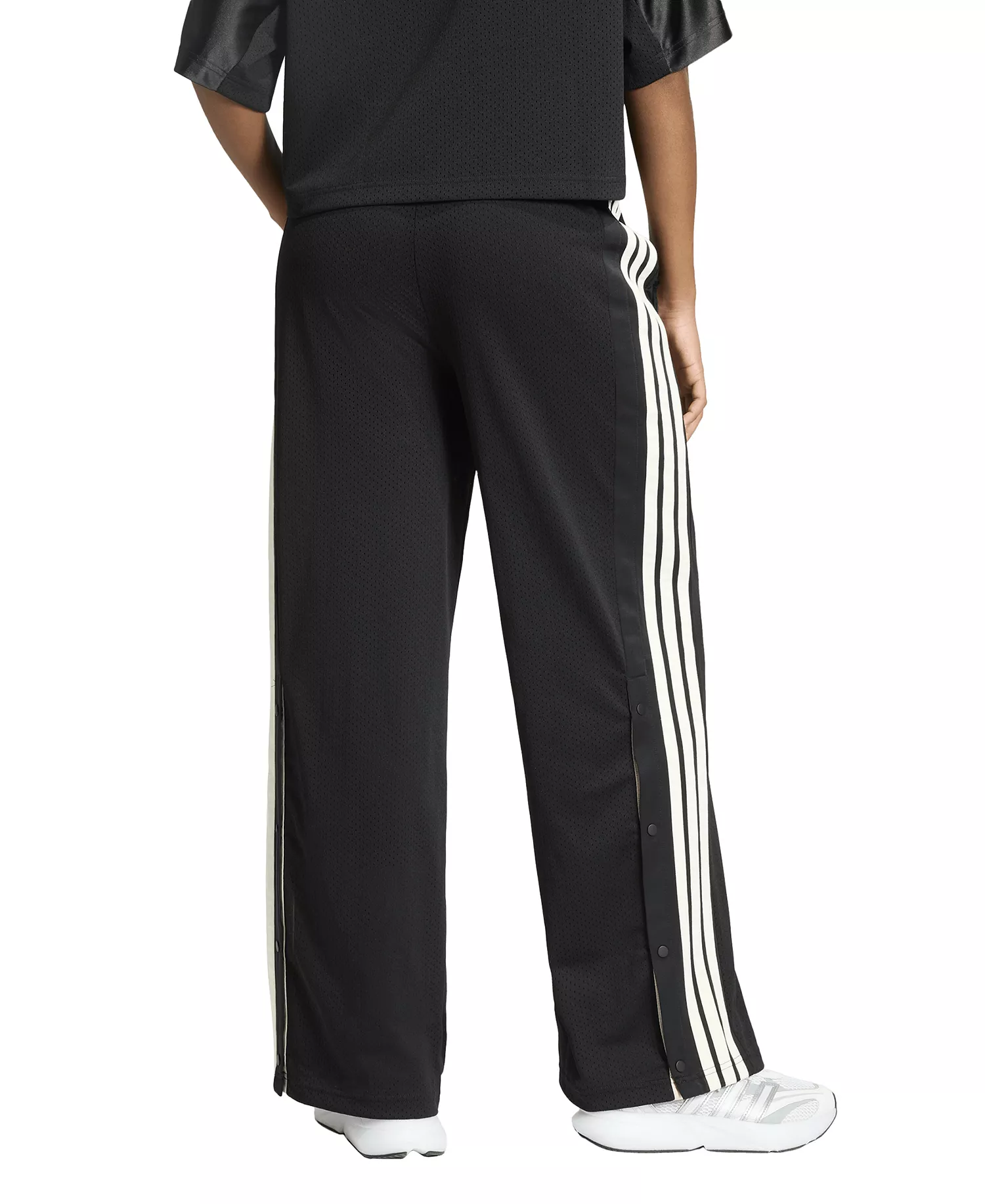 Women's Stadium Mesh Sportswear Pants - Black/off White/crystal Linen - 2XL