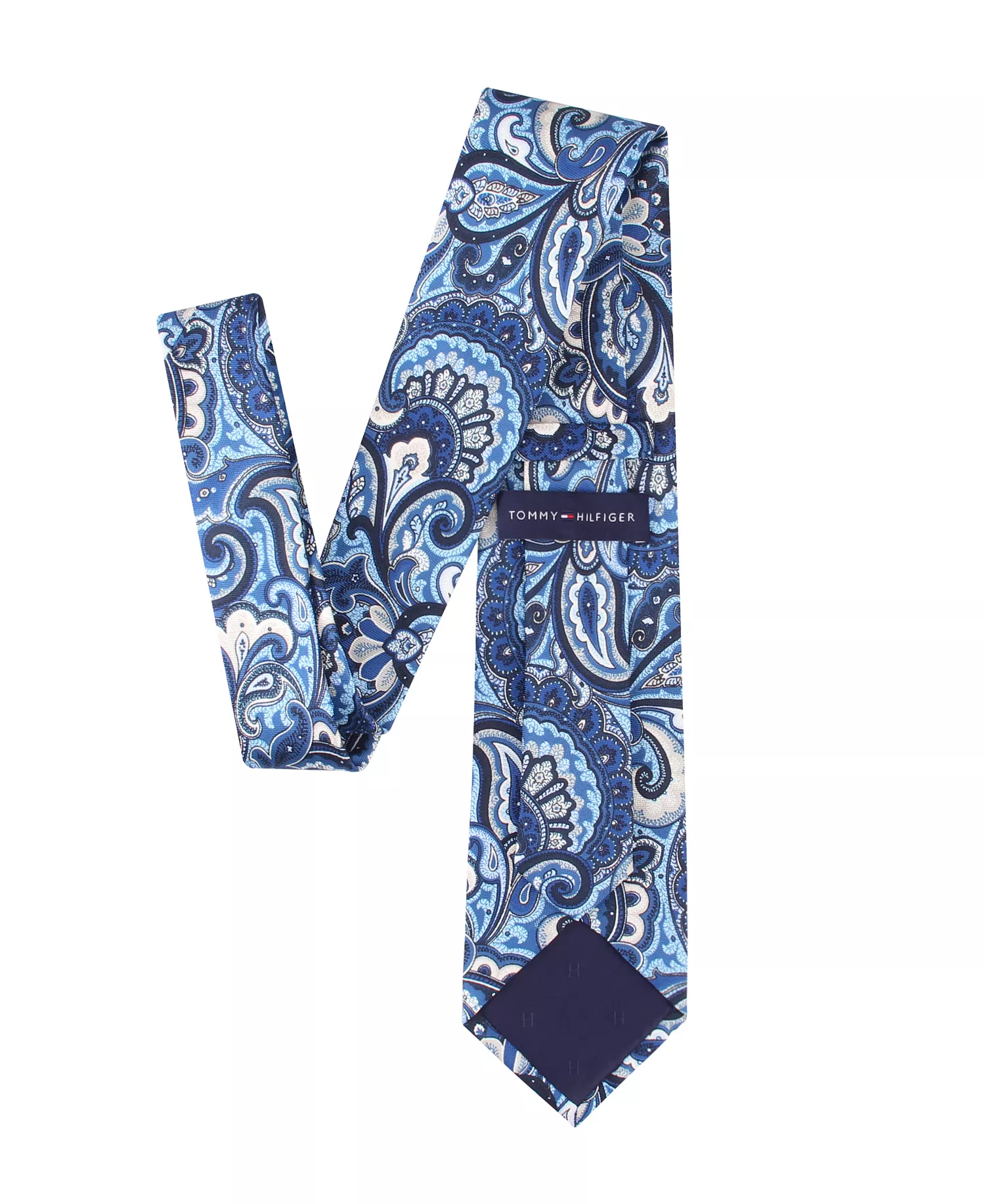 Men's Paisley Print Tie - Navy - ONE SIZE