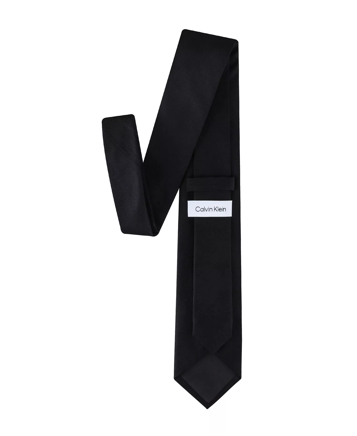 Men's Solid Silk Classic Tie - Black - ONE SIZE