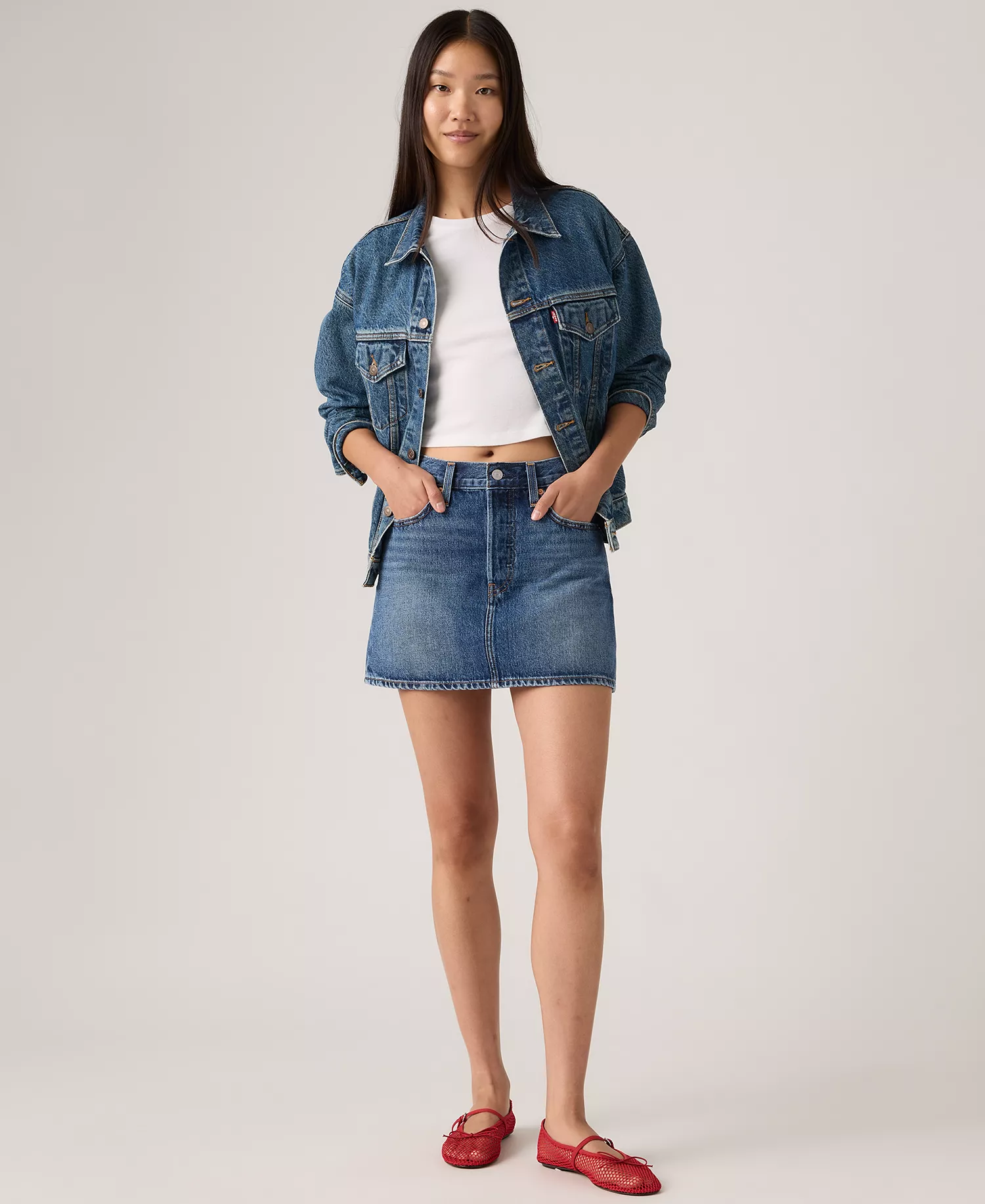 Women's Icon Cotton Denim Skirt - Beautiful Target Skirt - 24