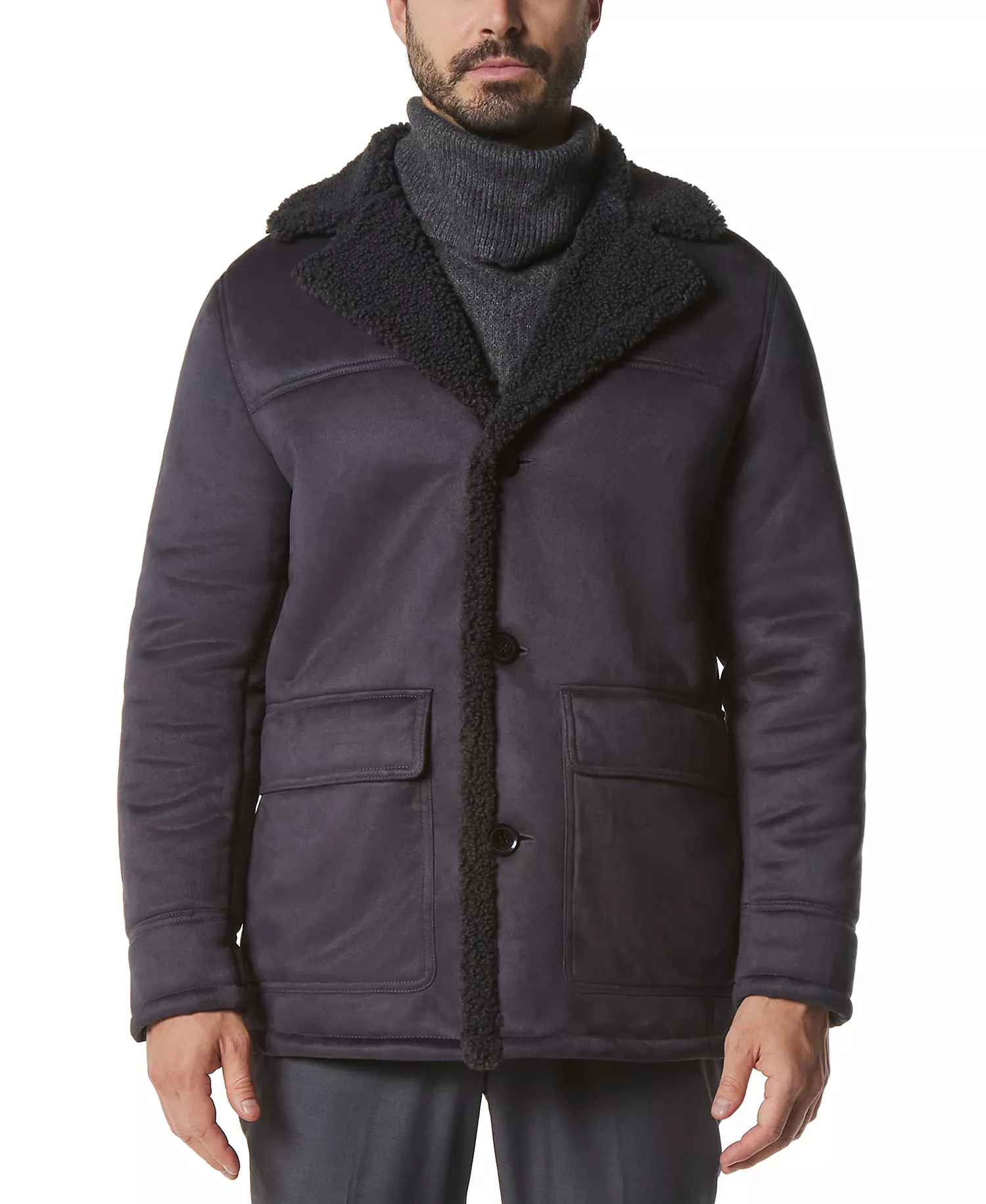 Men's Jarvis Faux Shearling Jacket - Charcoal - M