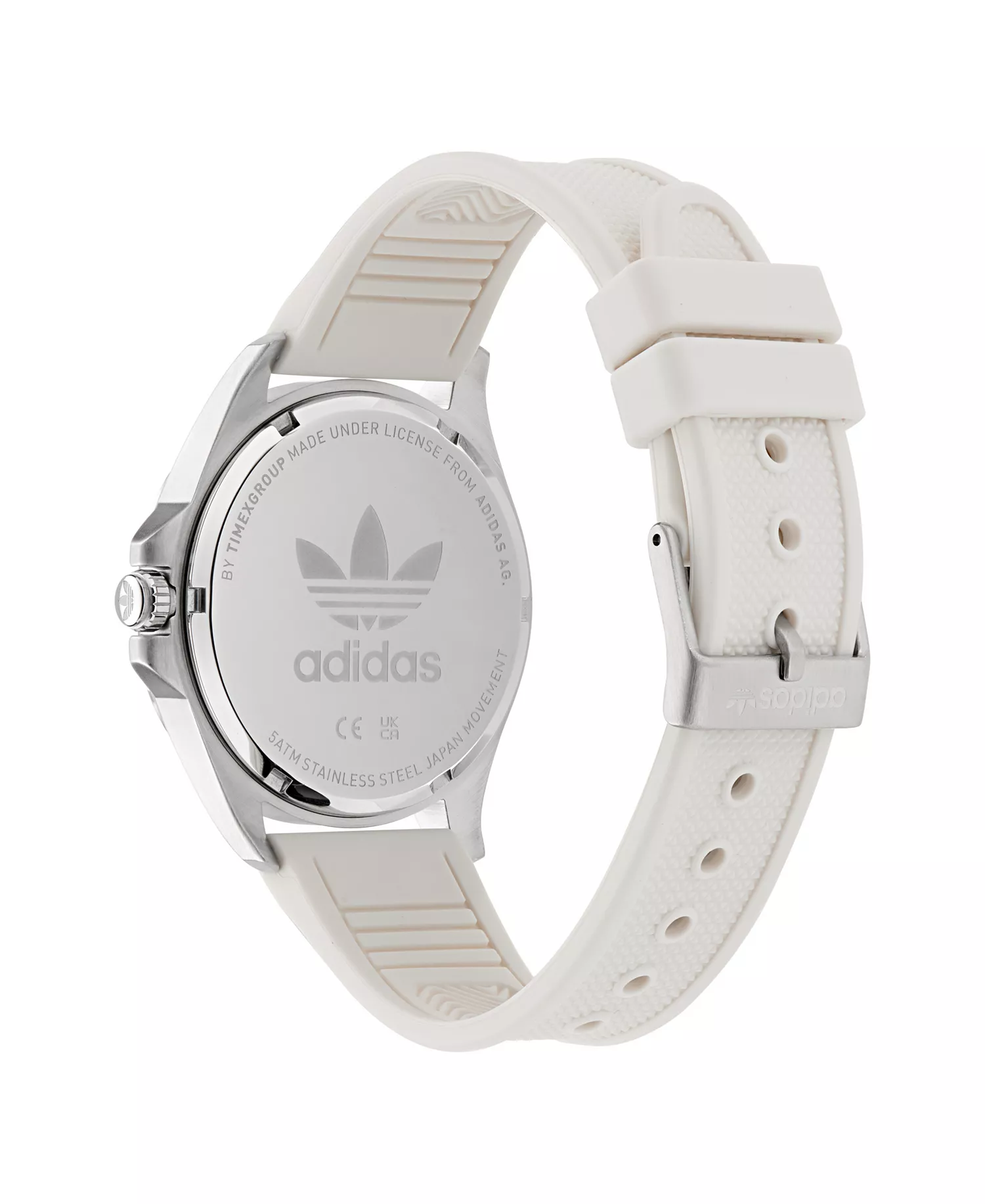 Unisex Analog White Silicone Watch, 40mm - White - No Size