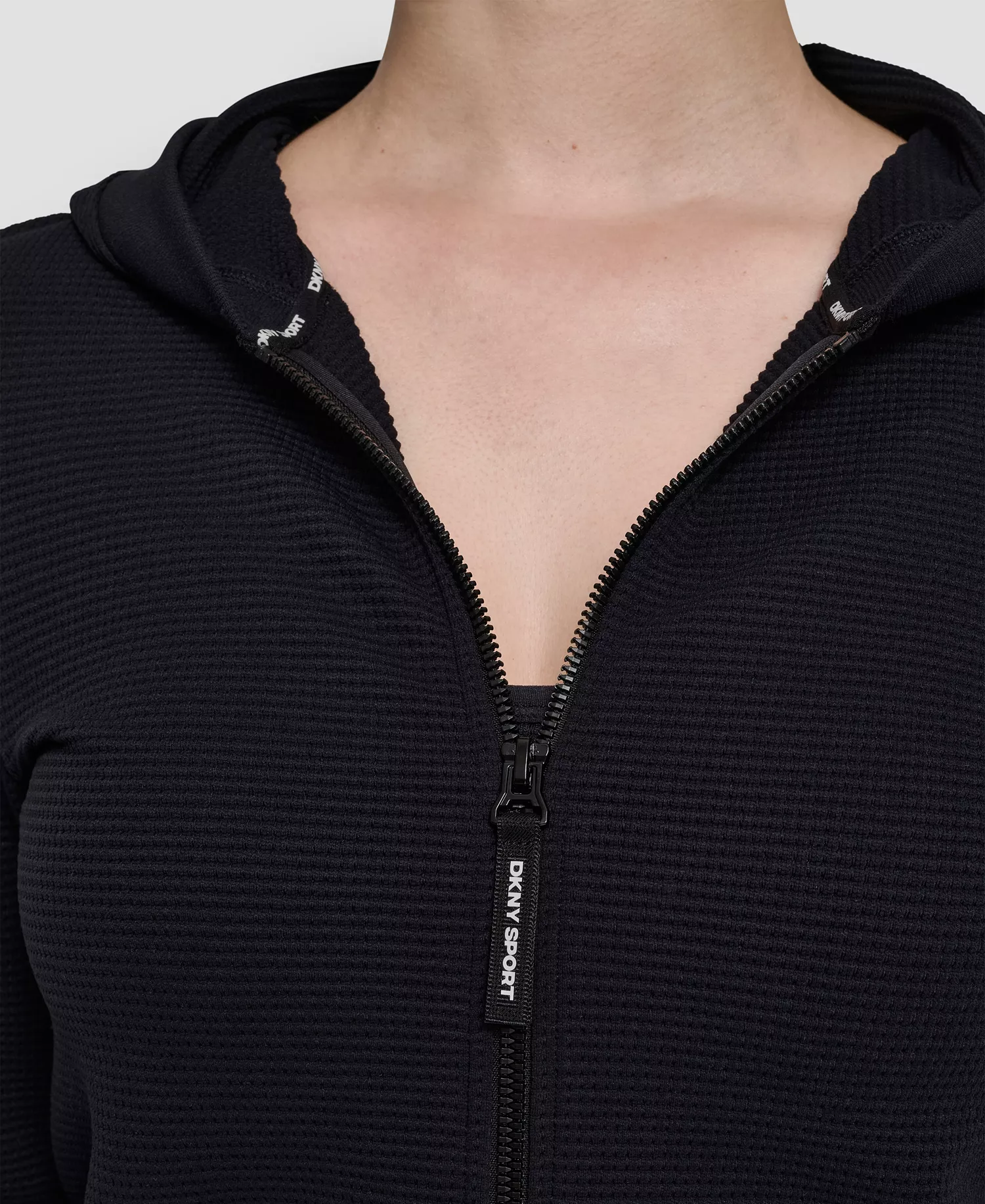 Women's Long-Sleeve Hoodie Jacket - Black - L