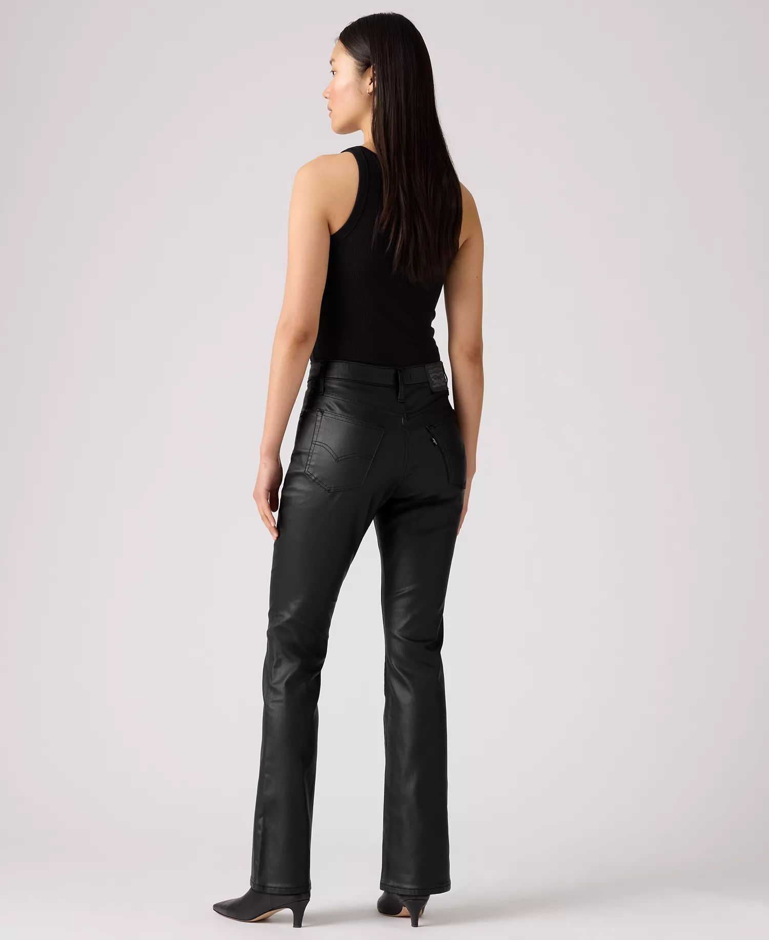 725 Coated High-Waist Classic Stretch Bootcut Jeans - Coated Caviar - 25