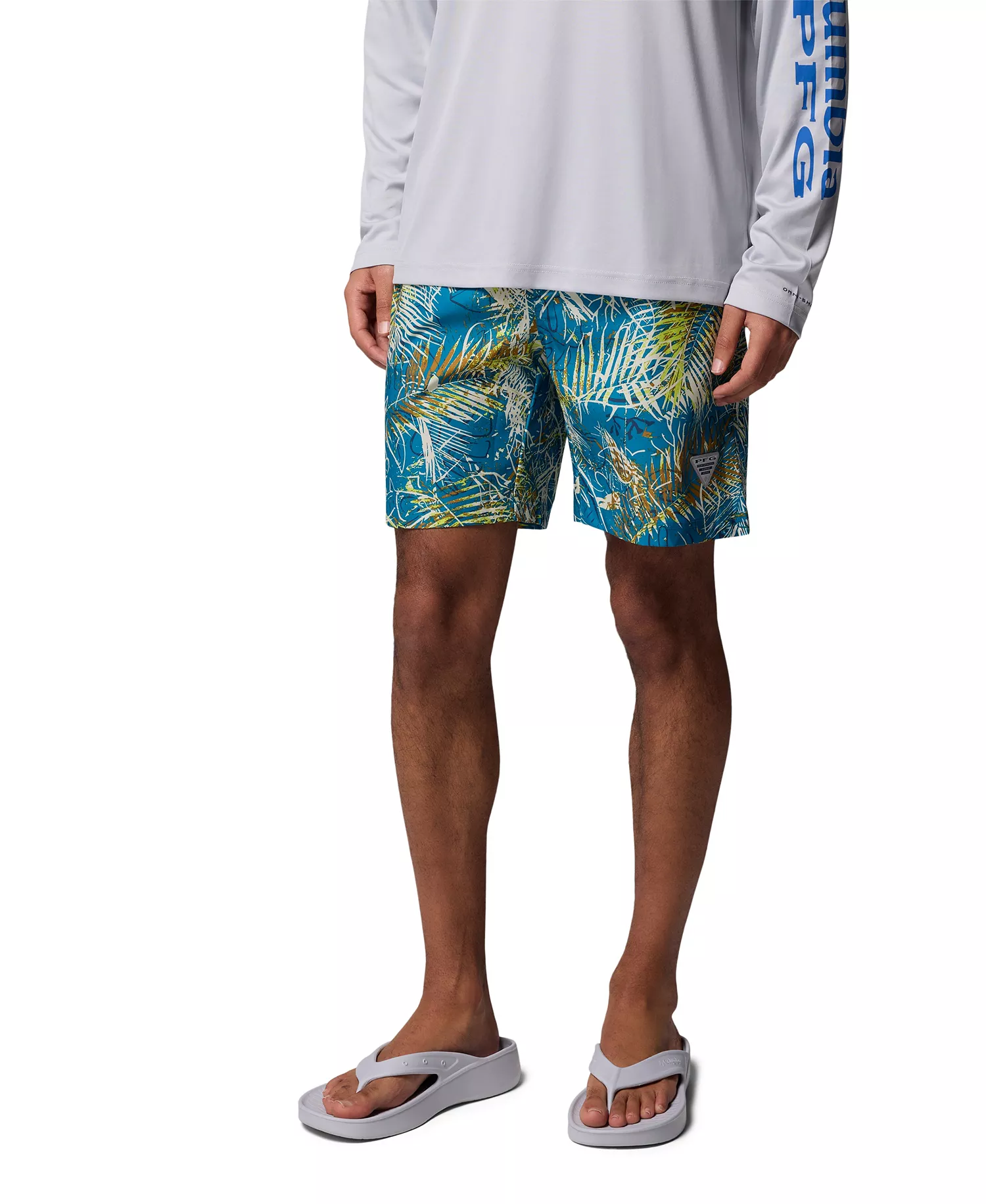 Men's Performance Fishing Gear Rambler Printed Water Shorts - Blue echo hooked up - 2XL