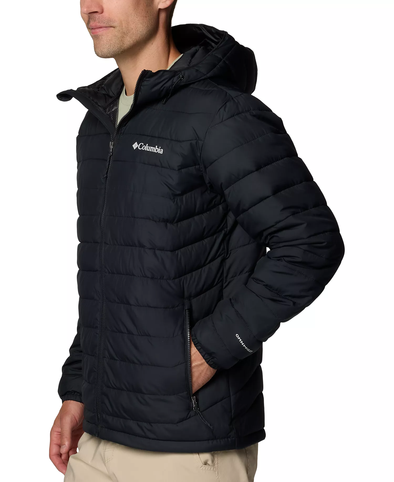 Men's Powder Lite II Hooded Jacket - Black - L