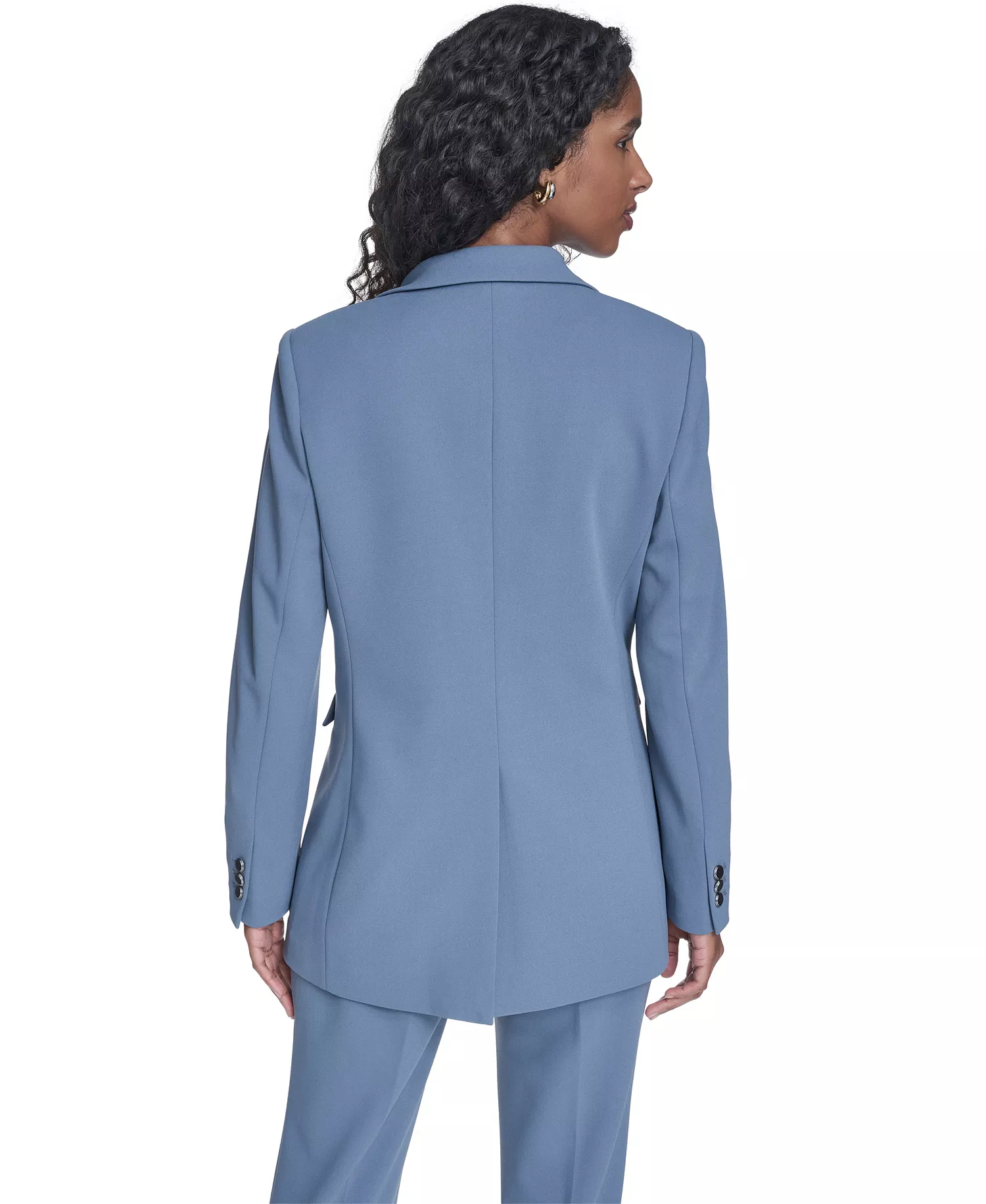 Petite Notch Collar One Button Blazer - Flint - 10P