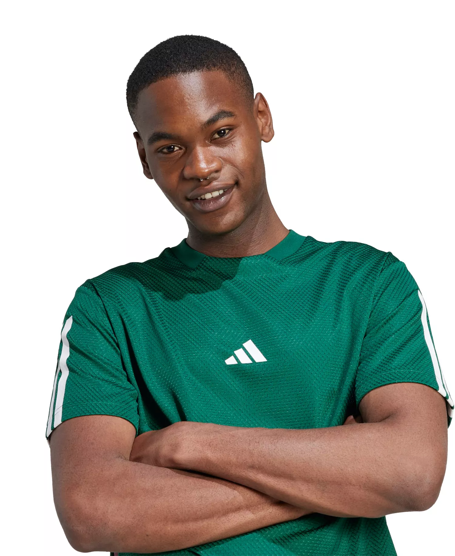 Men's House of Tiro Color Block T-Shirt - Dark green, Bold green, Black - L