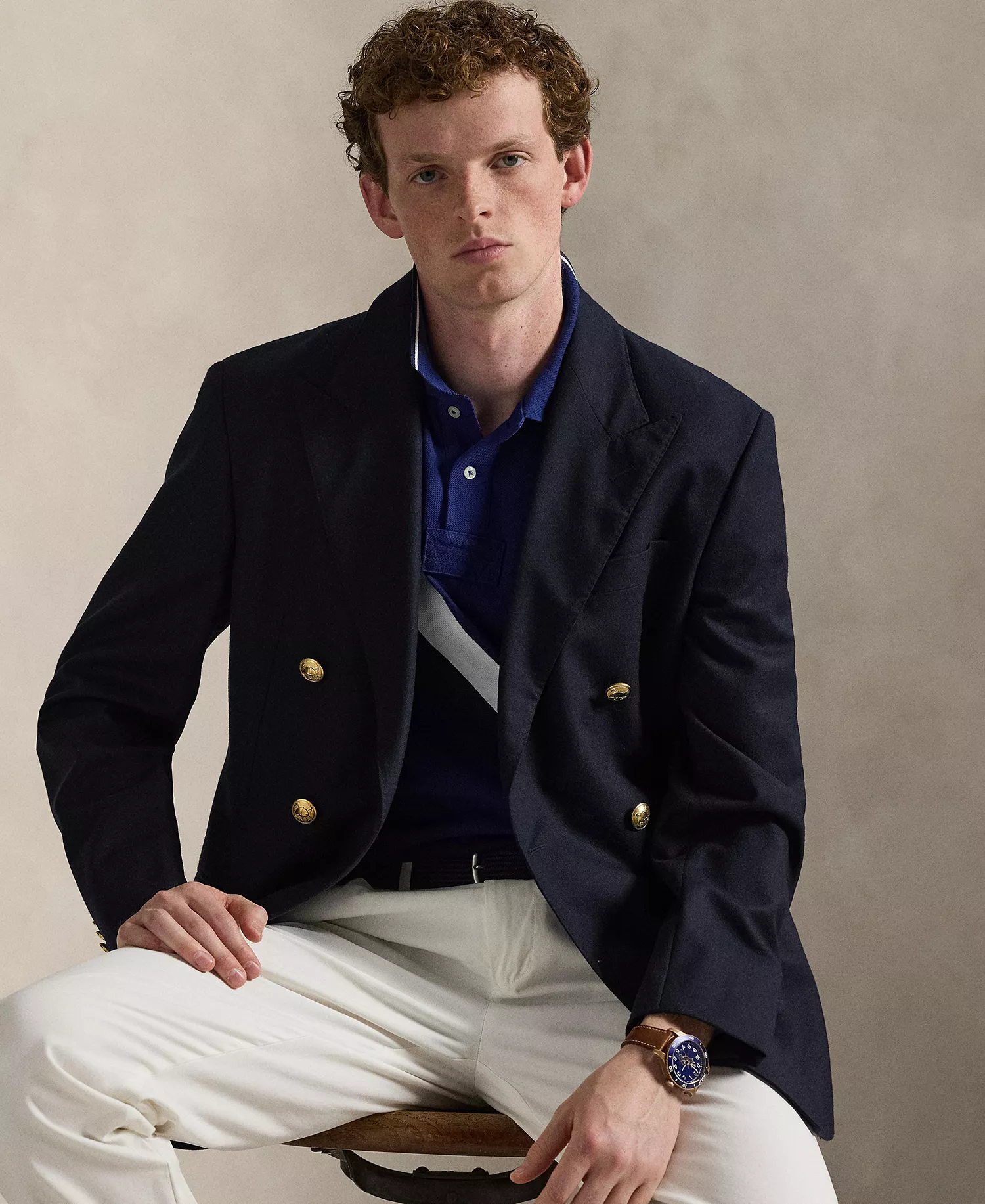 Men's Custom Slim-Fit 20th Anniversary Polo Shirt - Fall Royal - L