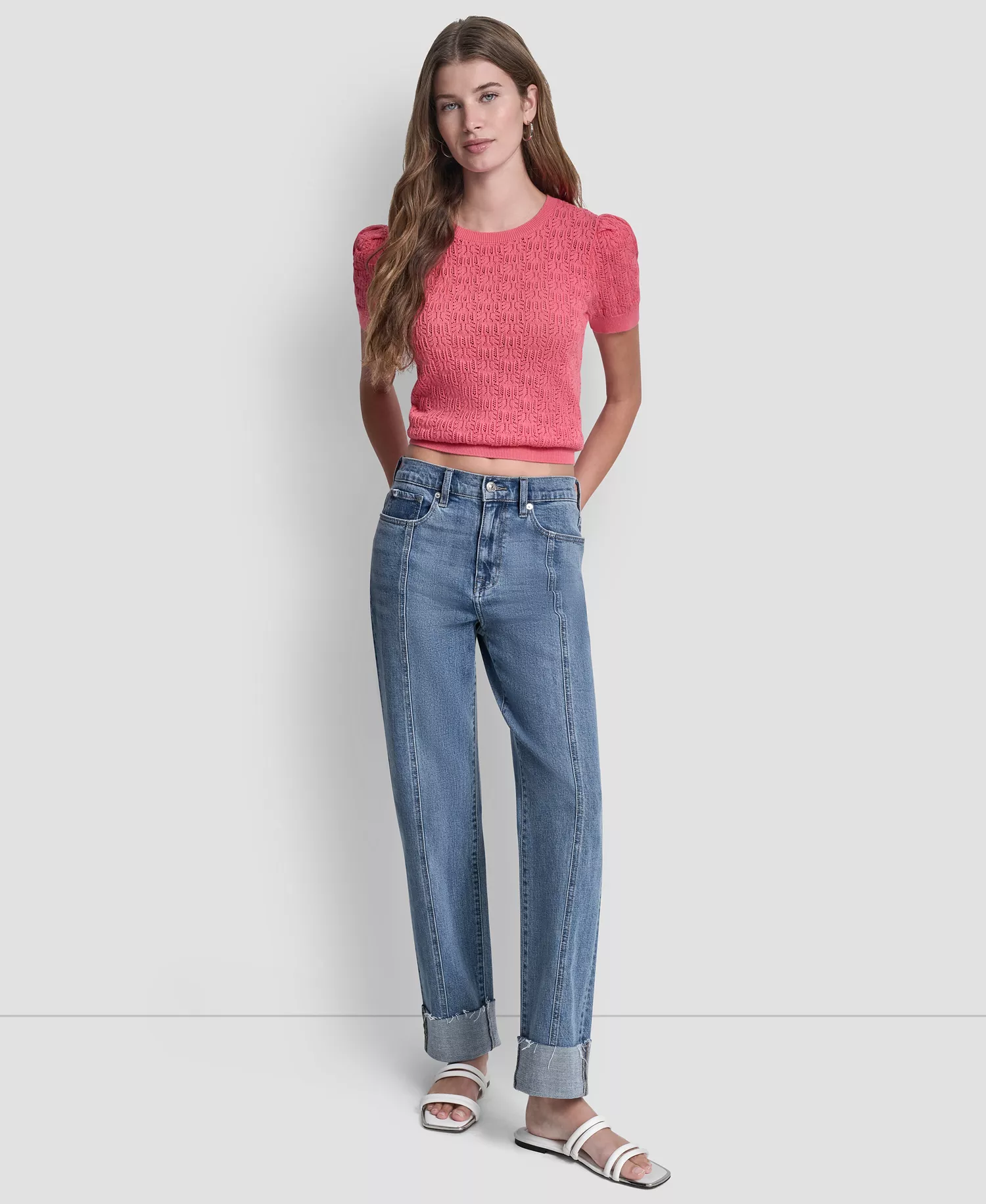 Women's High-Rise Seamed Classic Straight Leg Jeans - Westside - 24