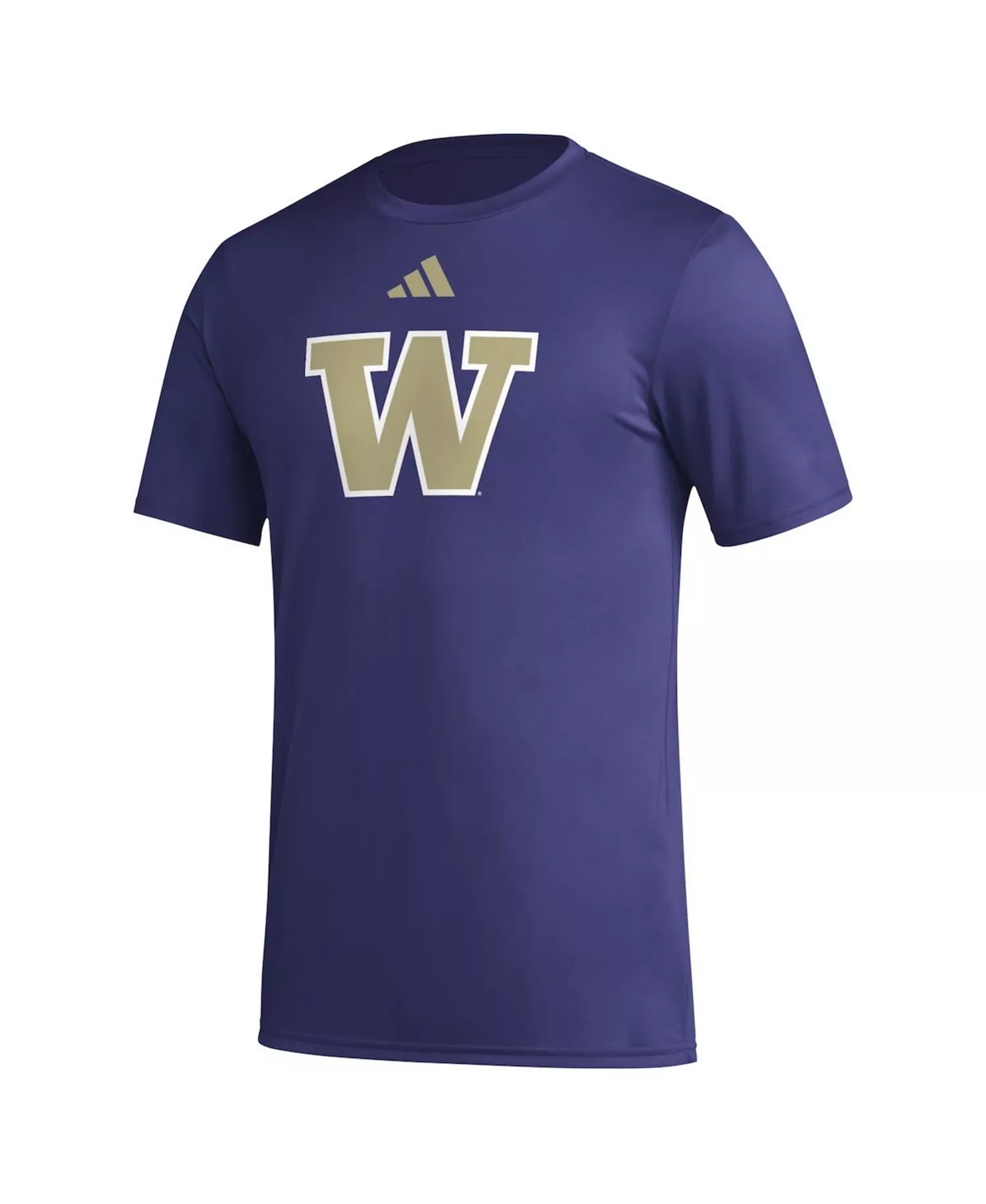 Men's Washington Huskies Primary Locker Logo Pre-Game AEROREADY T-Shirt - Black - 2XL