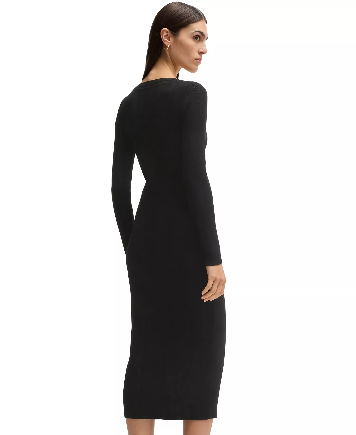 Women's Knitted Relaxed-Fit Dress - Black - L
