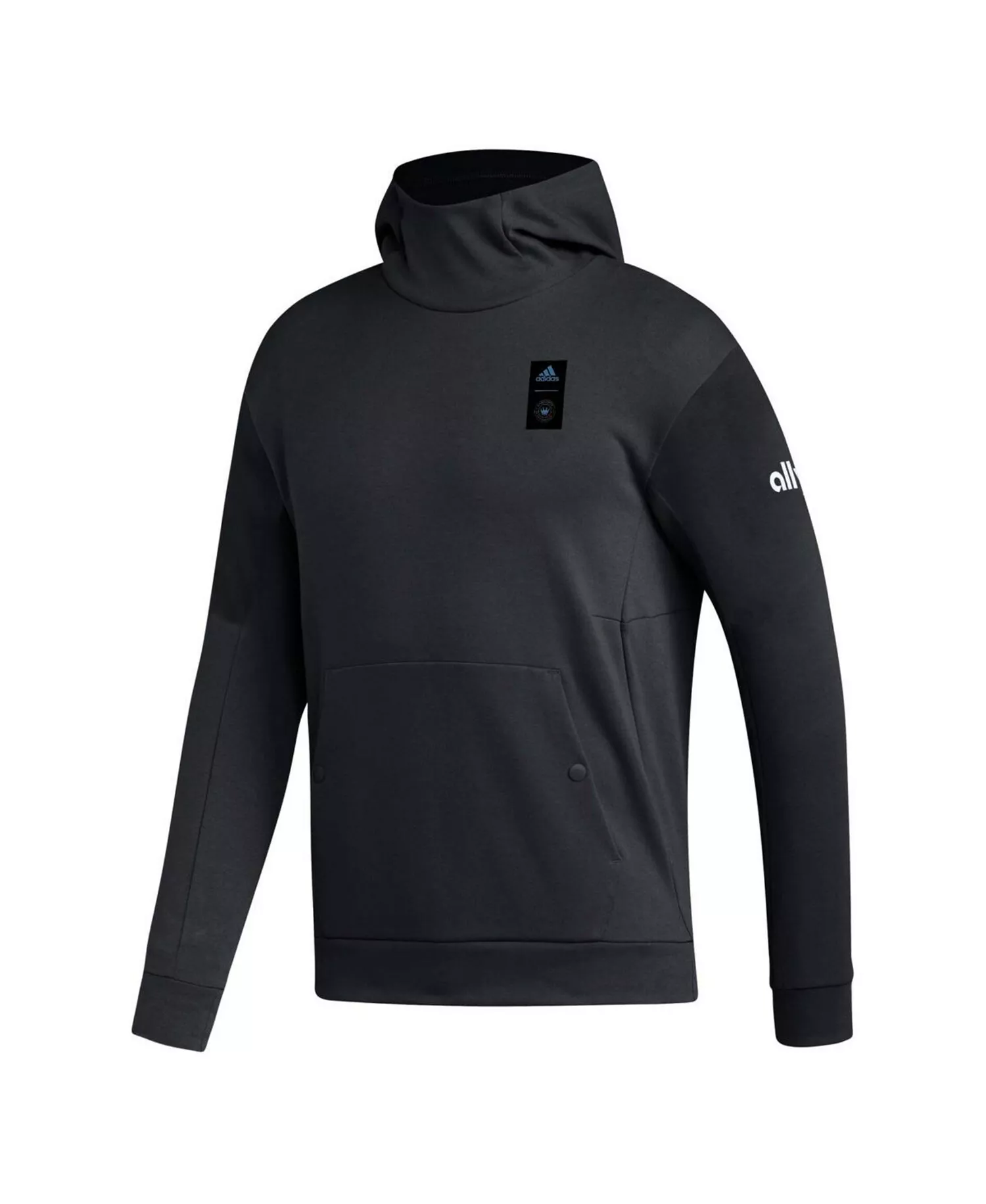Men's Black Charlotte FC 2023 Player Travel Pullover Hoodie - Black - 2XL