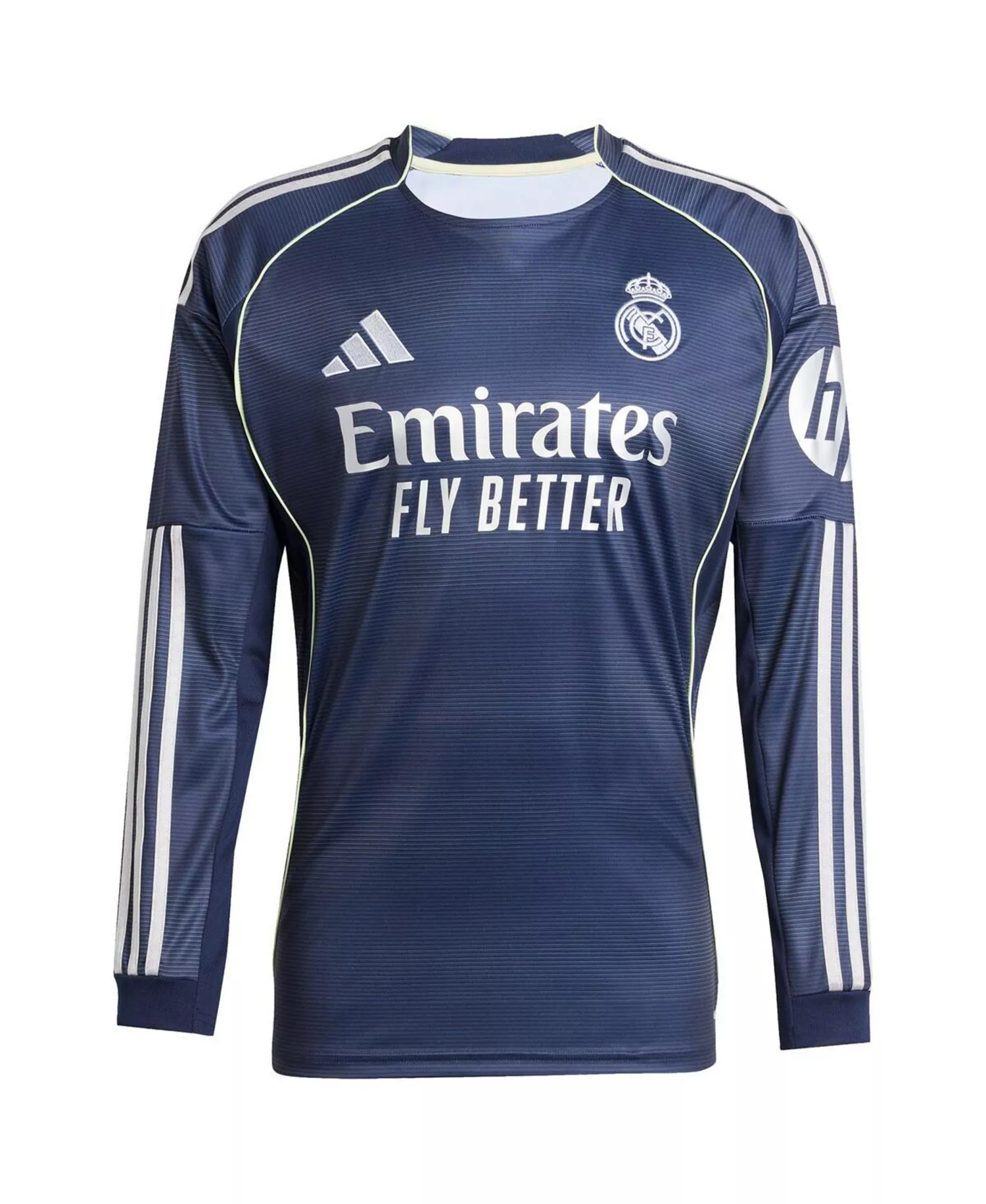 Men's Jude Bellingham Blue Real Madrid 2025/26 Away Long Sleeve Replica Jersey - Blue - XL