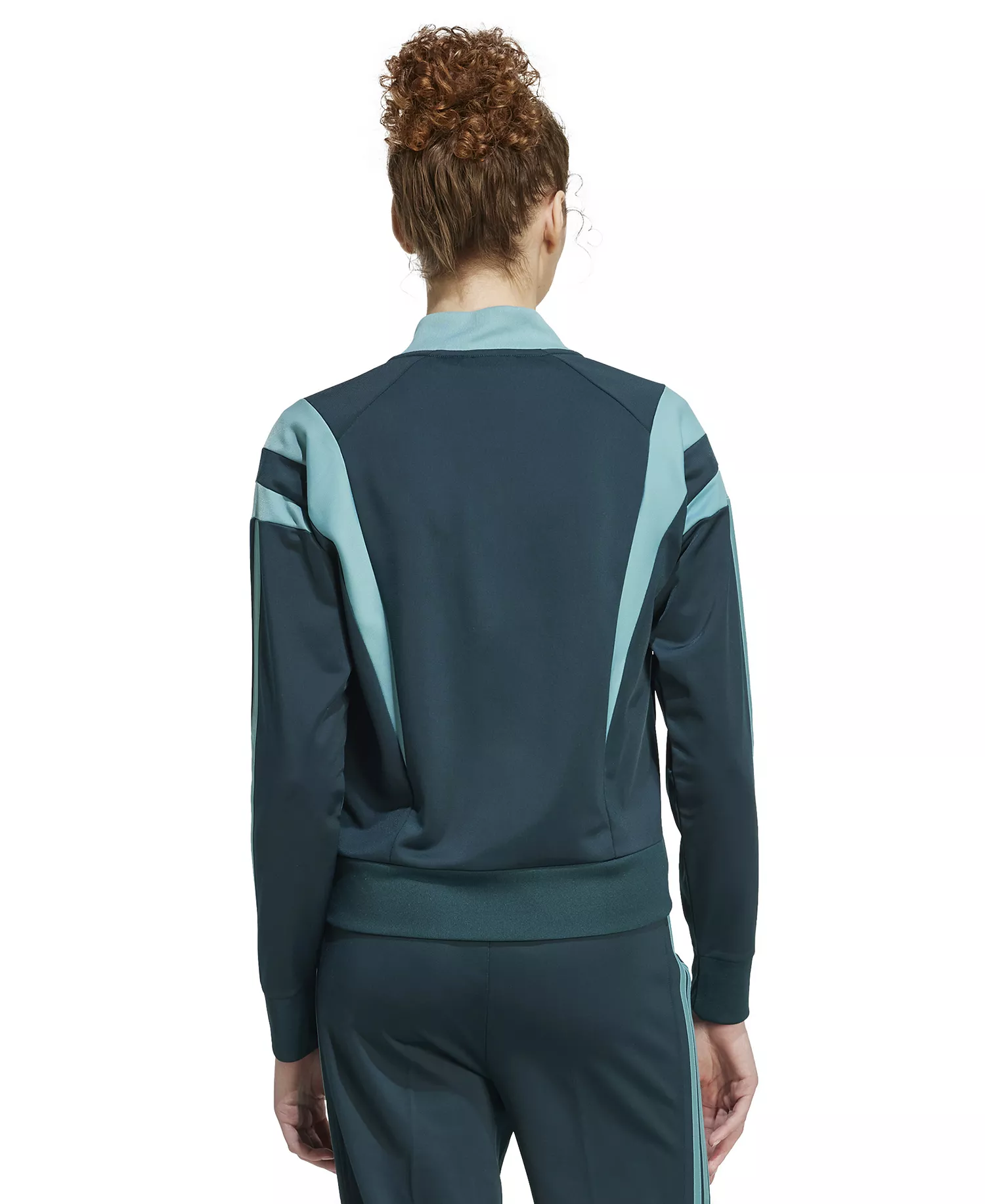 Women's Full-Zip 3S Fashion Track Jacket - Aurora Ivy/powder Teal - 2XL