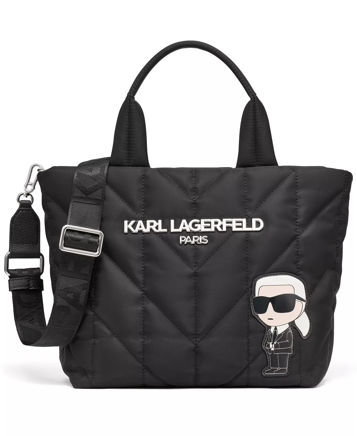 Voyage Mini Top Zip Tote Bag - Black/ Karl Face - ONE SIZE