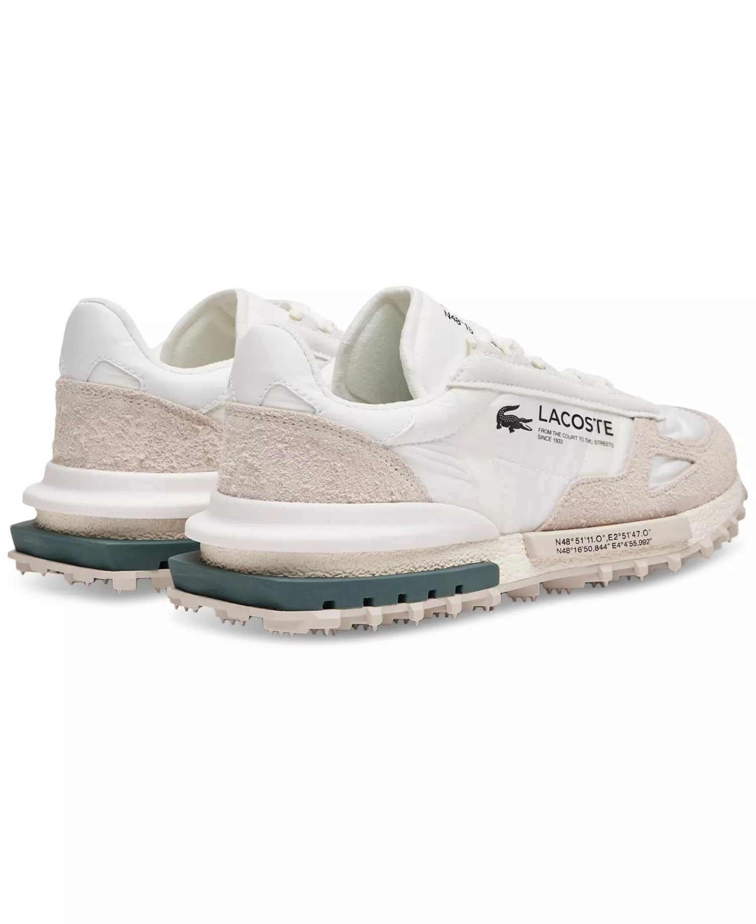 Men's Elite Active Lace-Up Sneakers - White/Dark Green - 12M